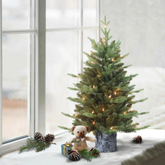 3-ft-Pre-lit-Potted-Artificial-Christmas-Tree-with-Clear-Lights-&-Decorative-Base-Christmas-Trees