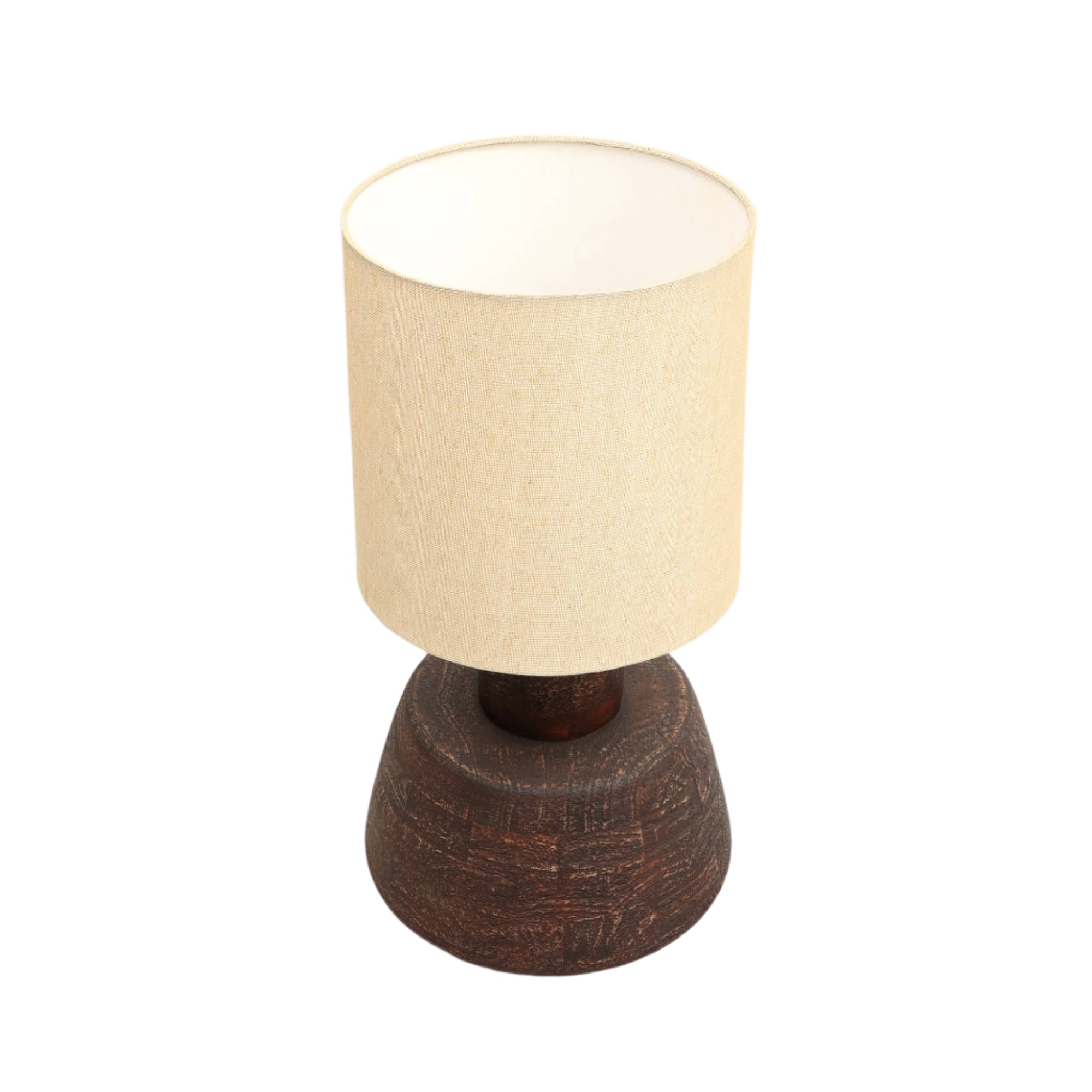 Decorative Table Lamp with Wooden Base