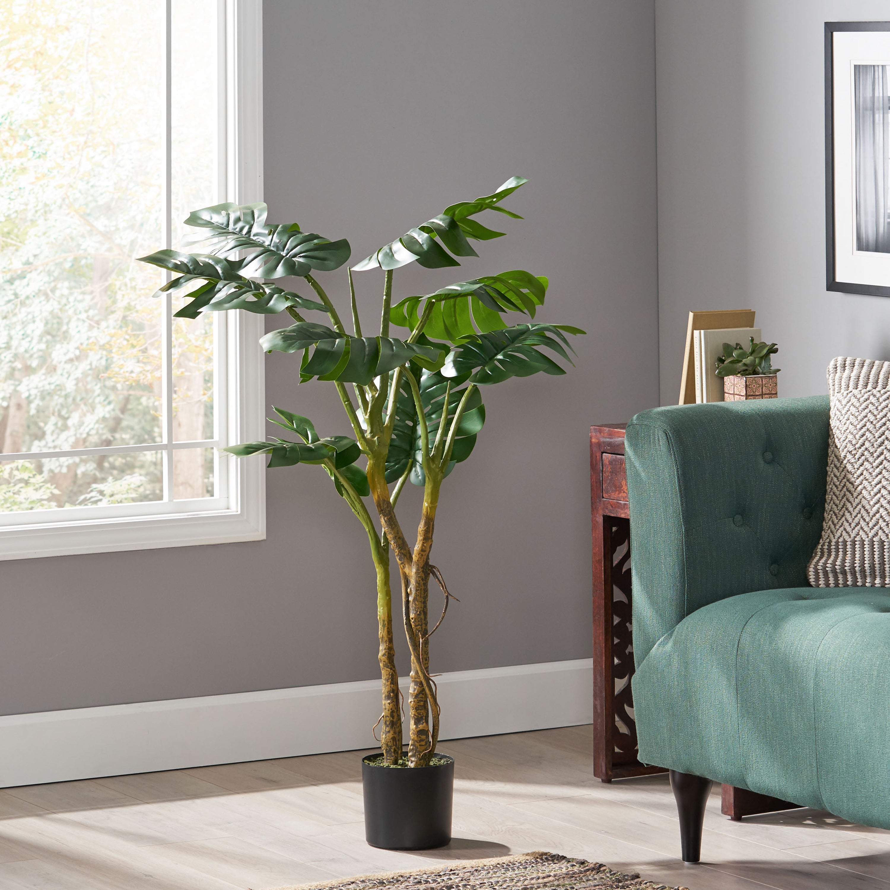 47" Artificial Monstera Tree