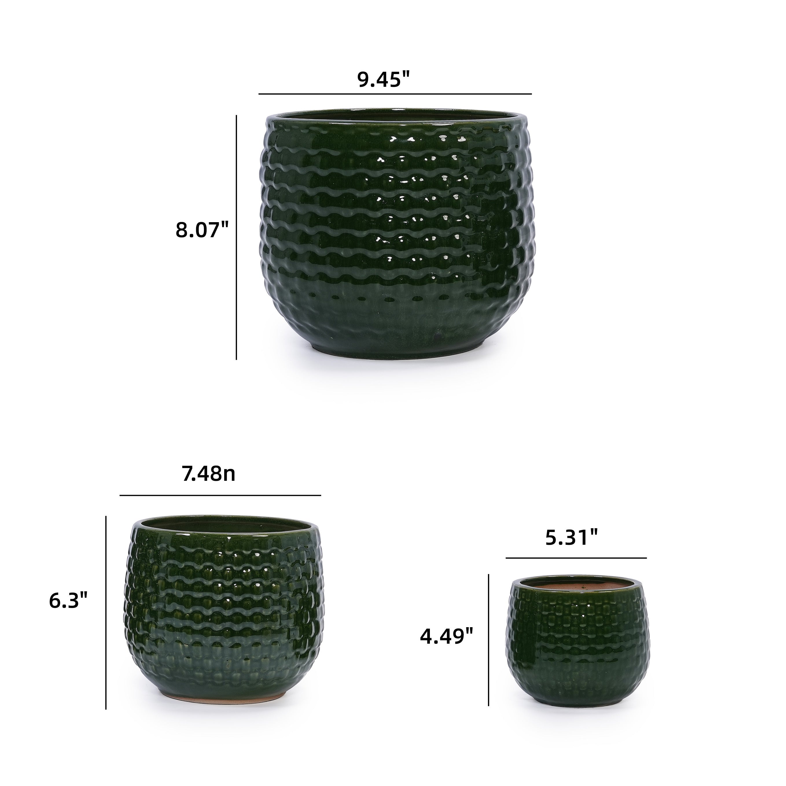 Bex Handmade Ceramic Planter, Set of 3