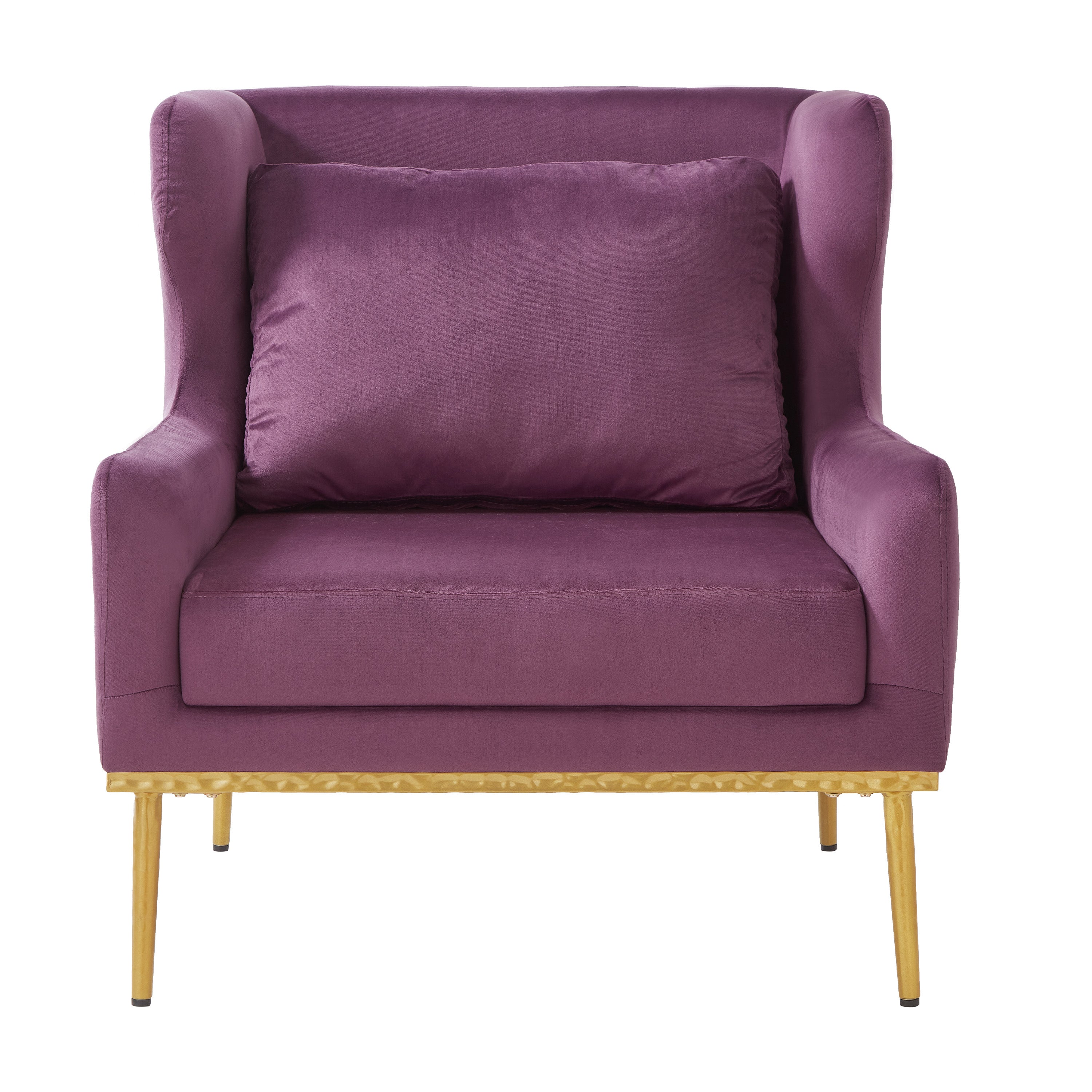 Modern Armchair Velvet Accent Chair Reading Chair Single Sofa Chair for Living Room, Bedroom, or Reading Corner, Beige