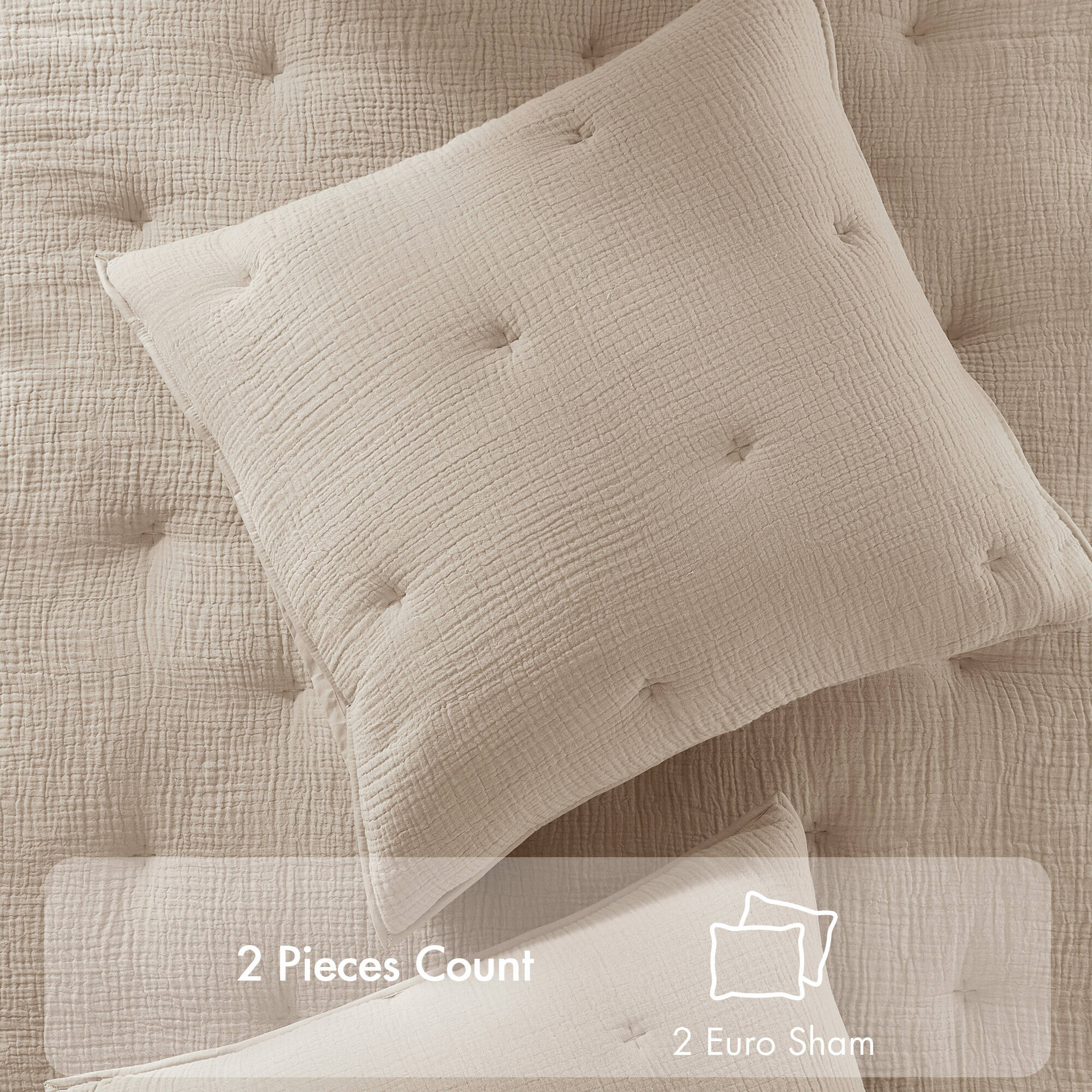Cotton Gauze Embroidered Euro Sham