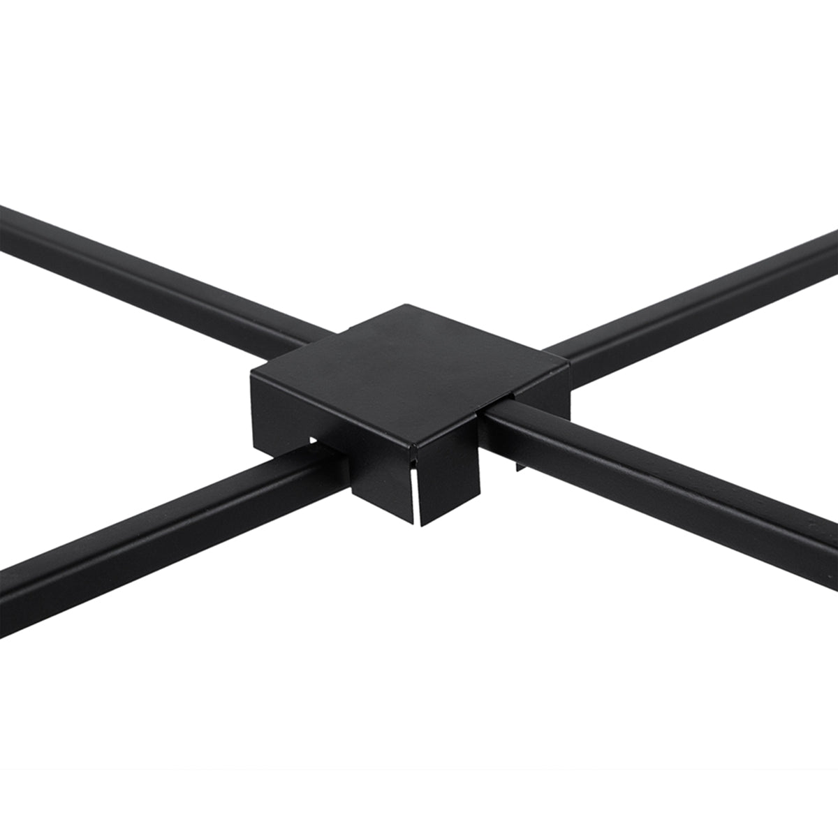 Set of 2 Gold and Black Iron Side Tables with Glass Top