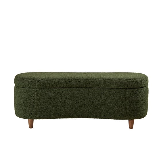 Gardenia Upholstered Flip Top Storage Bench with Solid Wood Legs
