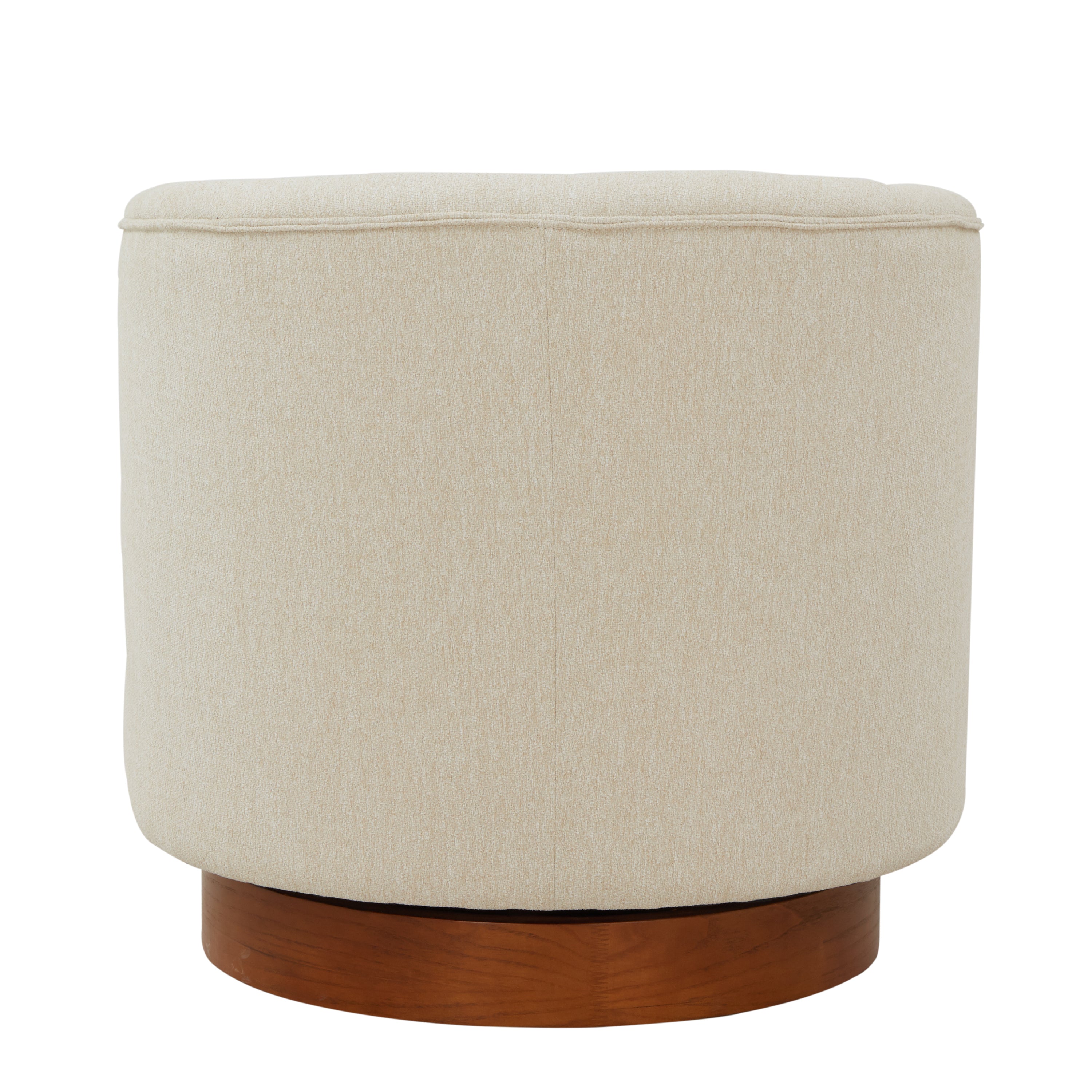 Miramar Swivel Club Accent Chair with Wood Base