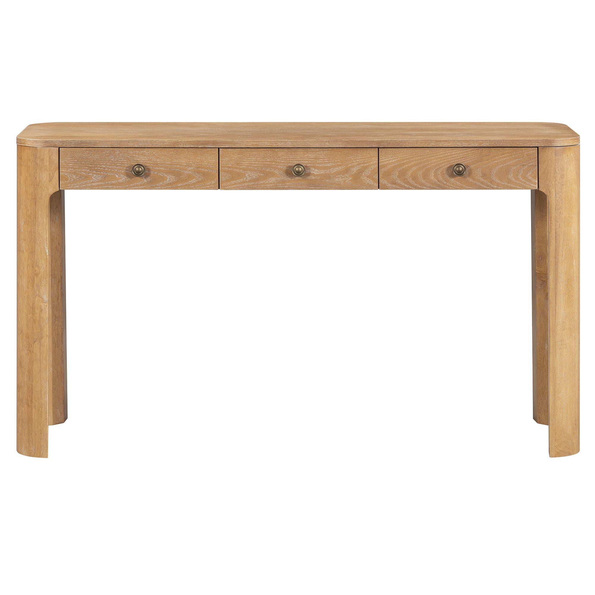 Rustic Console Table with Curved Corners