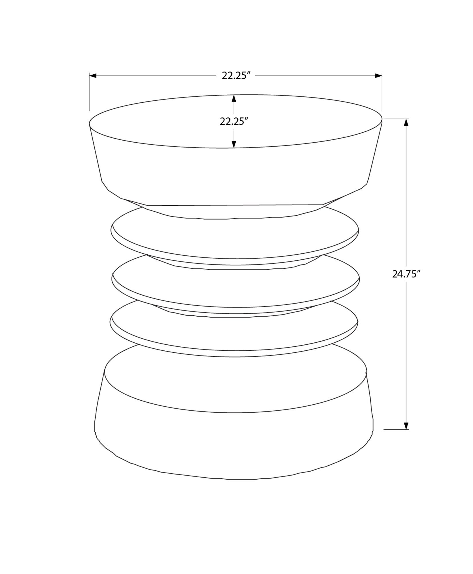 Modern Drum Indoor Outdoor Accent Table