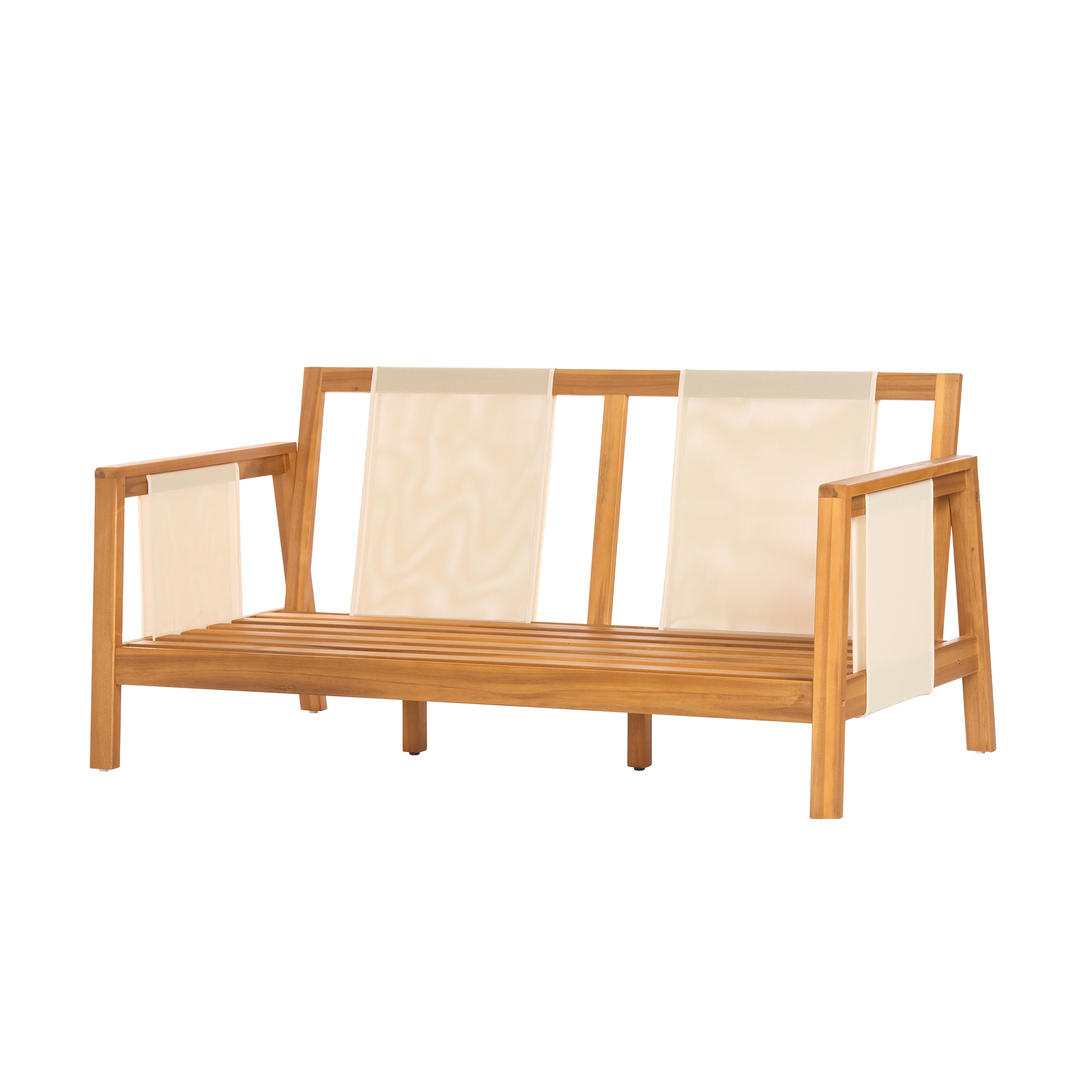 Khali 2 Piece Acacia Wood Outdoor Sofa Set with Cushions