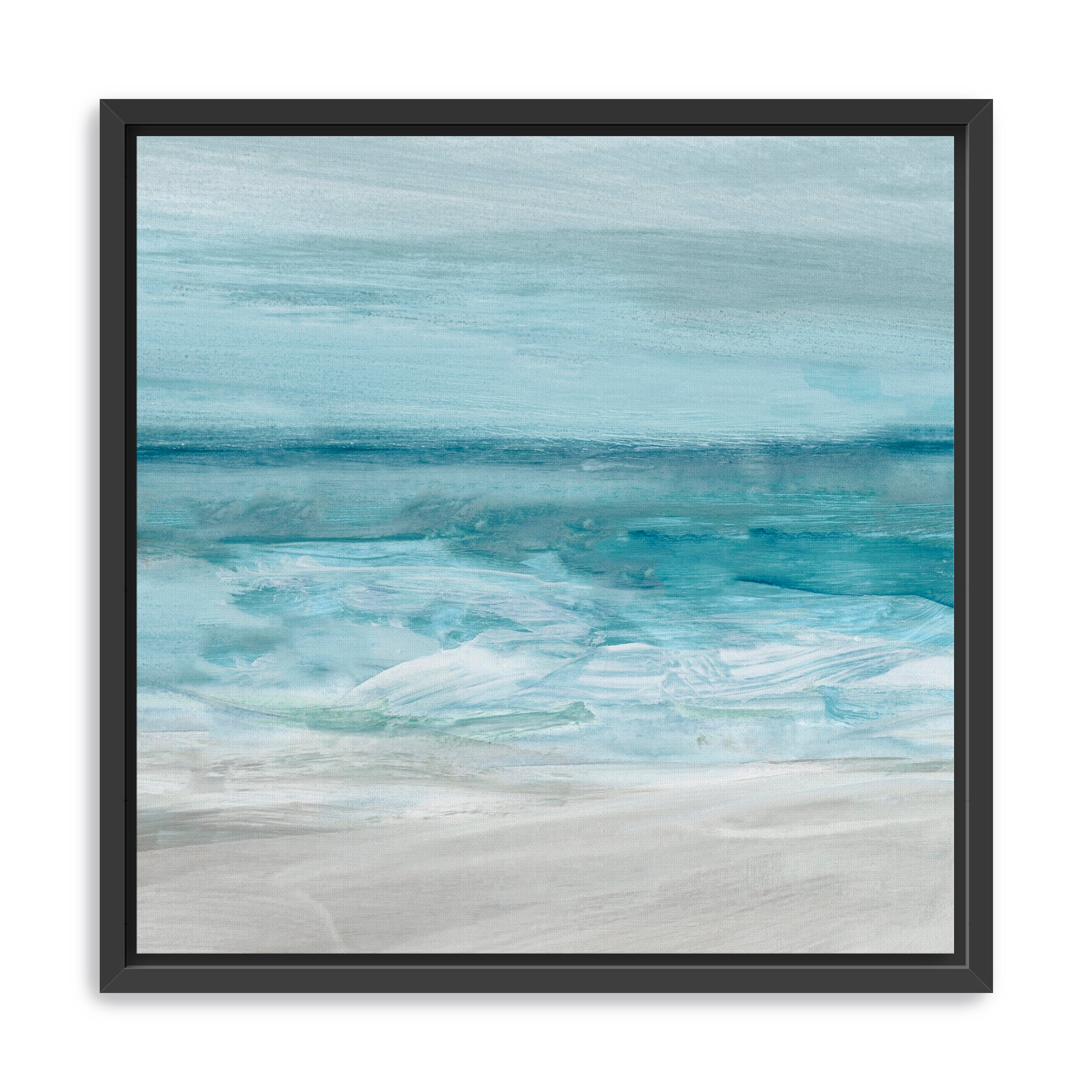 Teal Beach Canvas Giclee