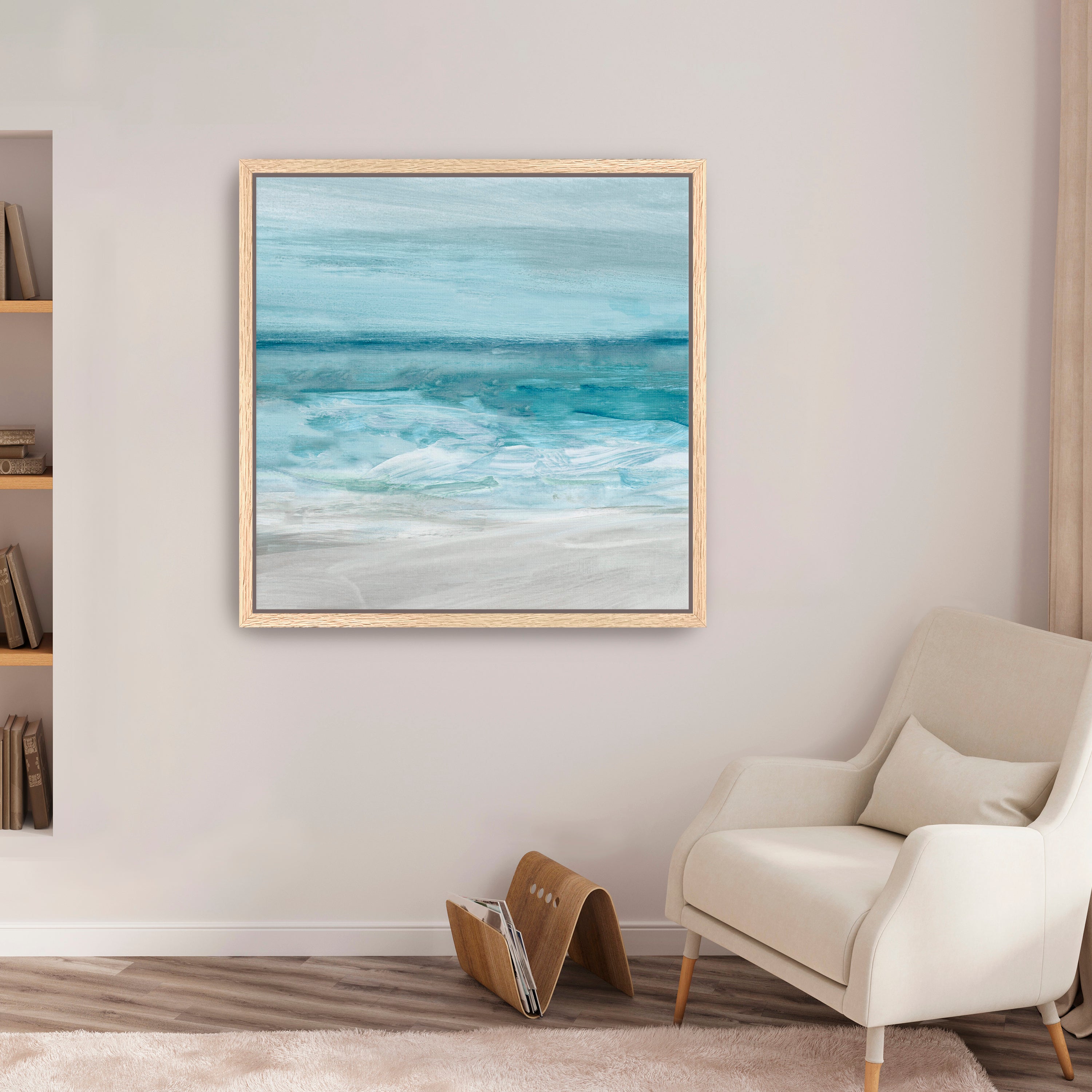 Teal Beach Canvas Giclee