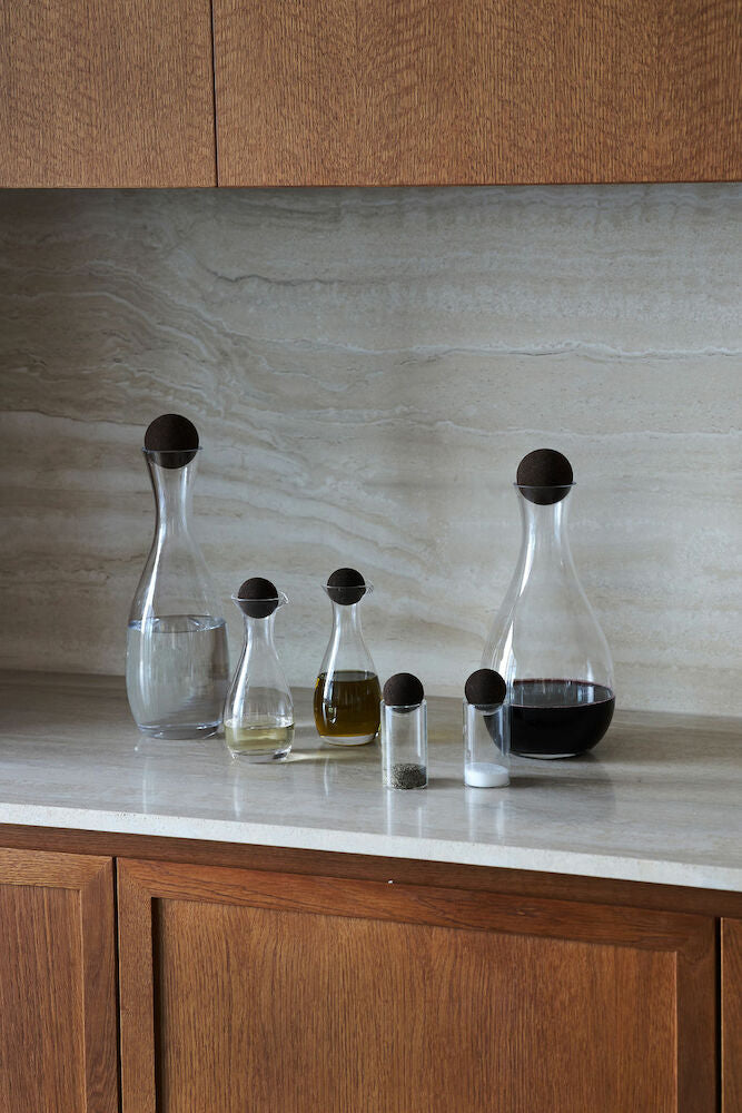 Nature Salt and Pepper Shakers with Cork Stoppers, Set of 2