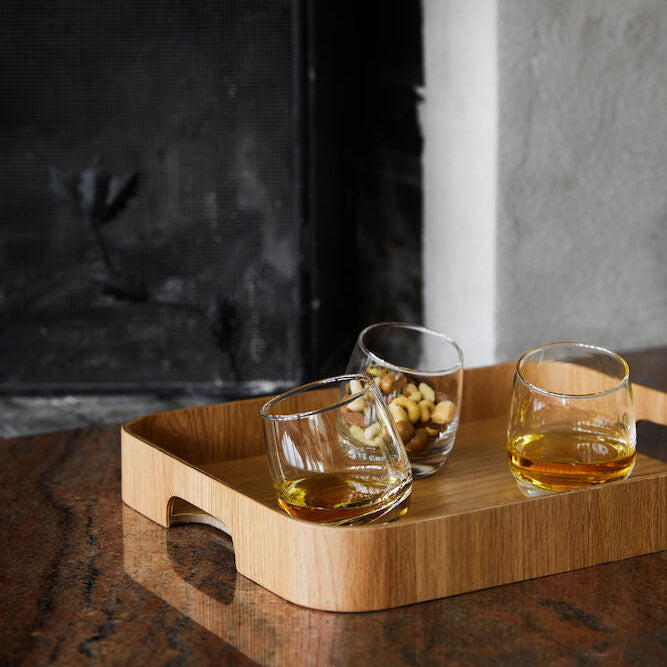 Hanna Tray with Handles Wood