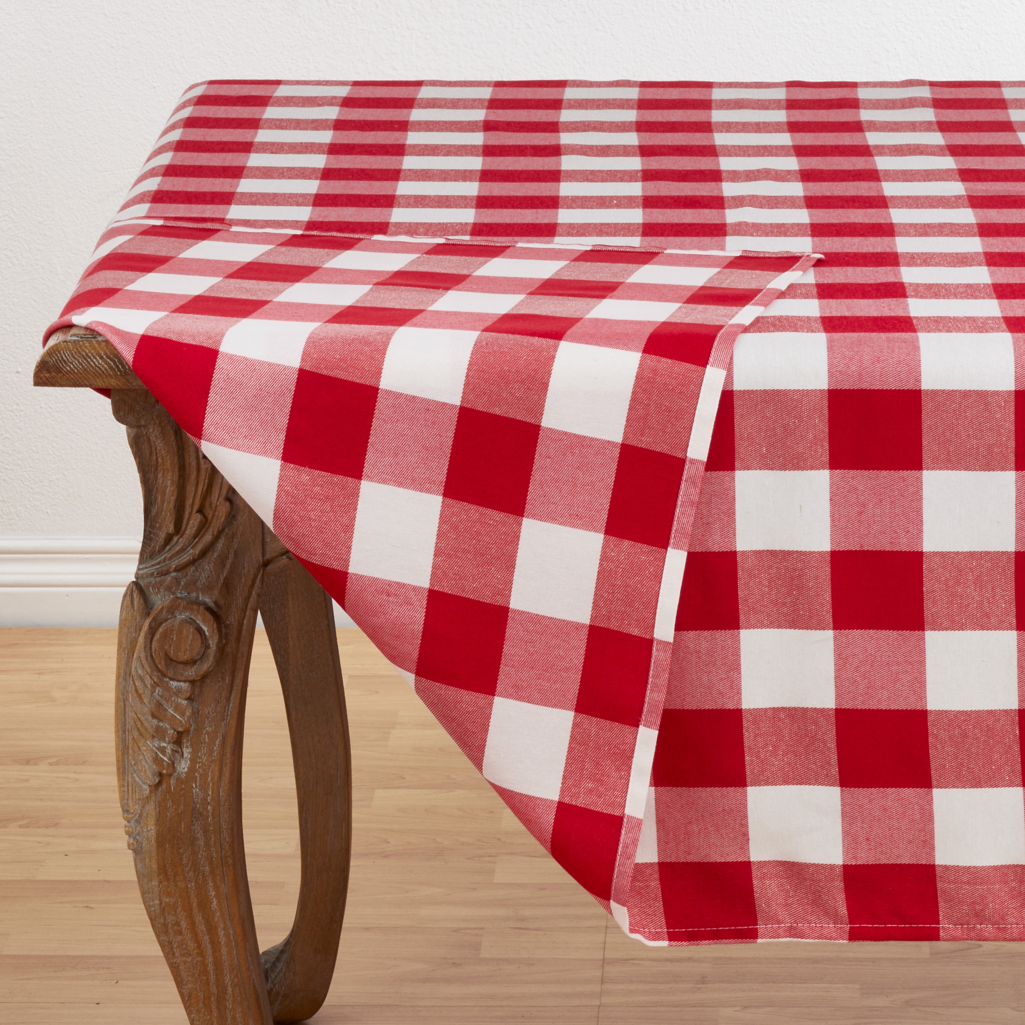 Cotton Blend Buffalo Plaid Tablecloth