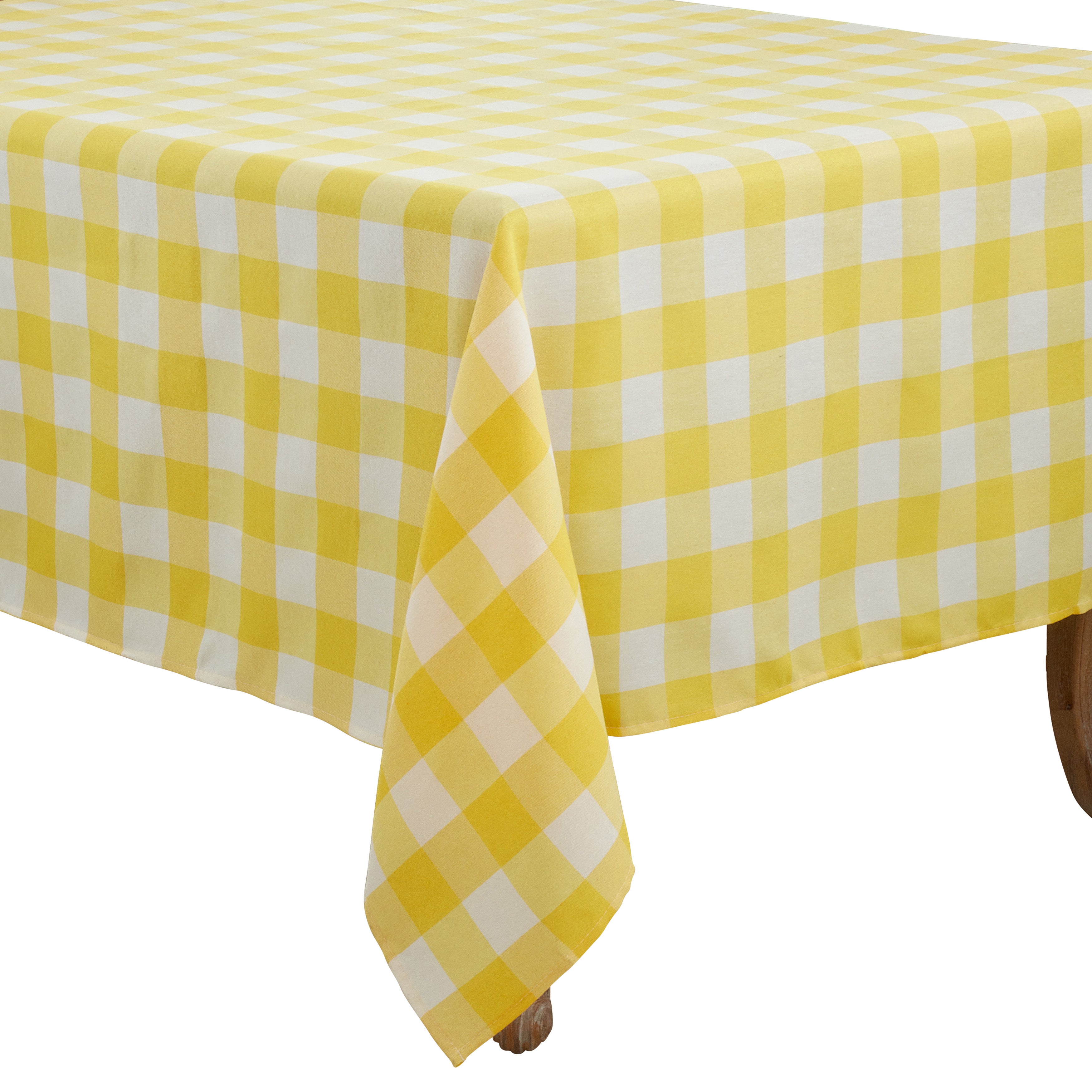 Cotton Blend Buffalo Plaid Tablecloth