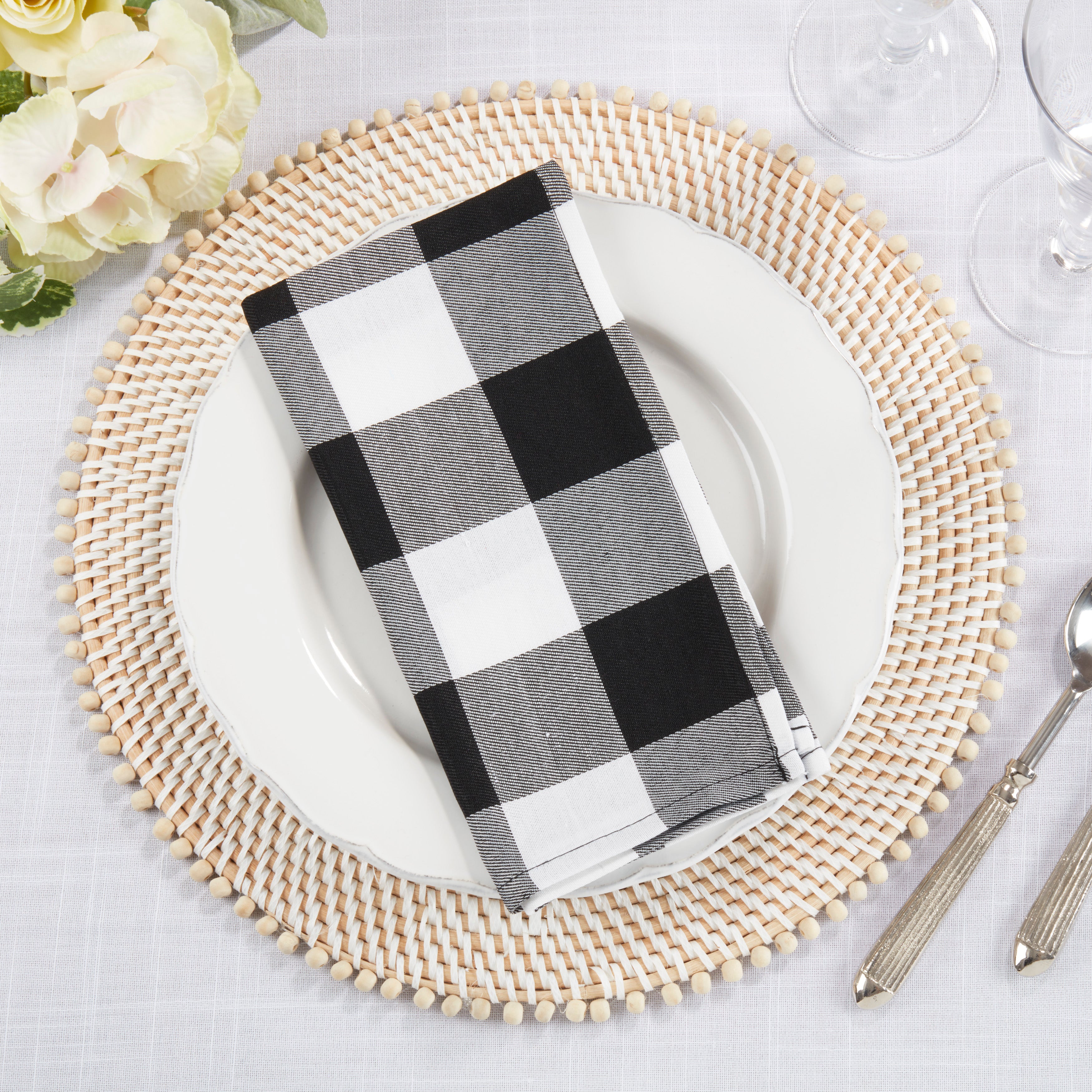 Buffalo Plaid Cotton Blend Table Napkin, Set of 4