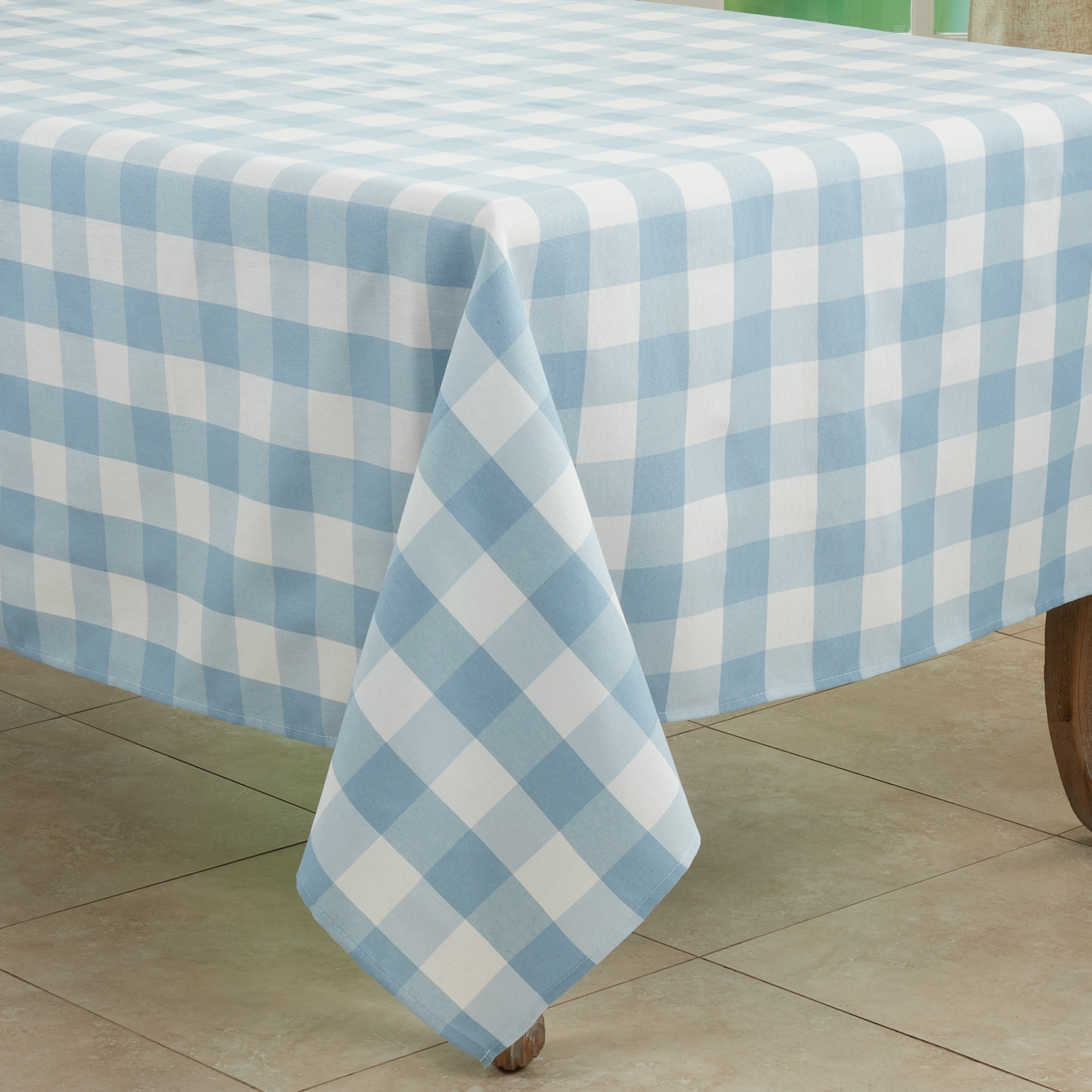 Cotton Blend Buffalo Plaid Tablecloth