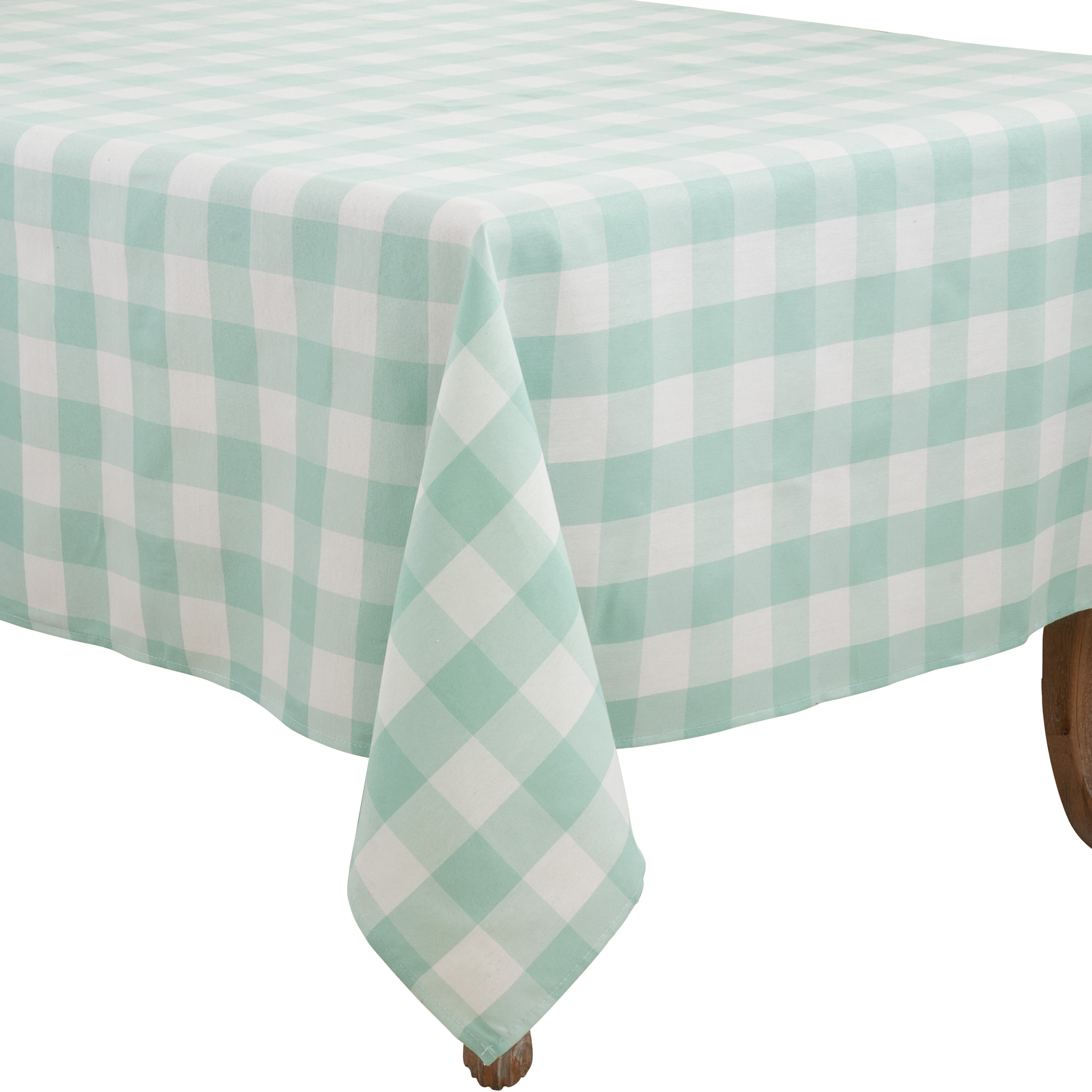 Cotton Blend Buffalo Plaid Tablecloth