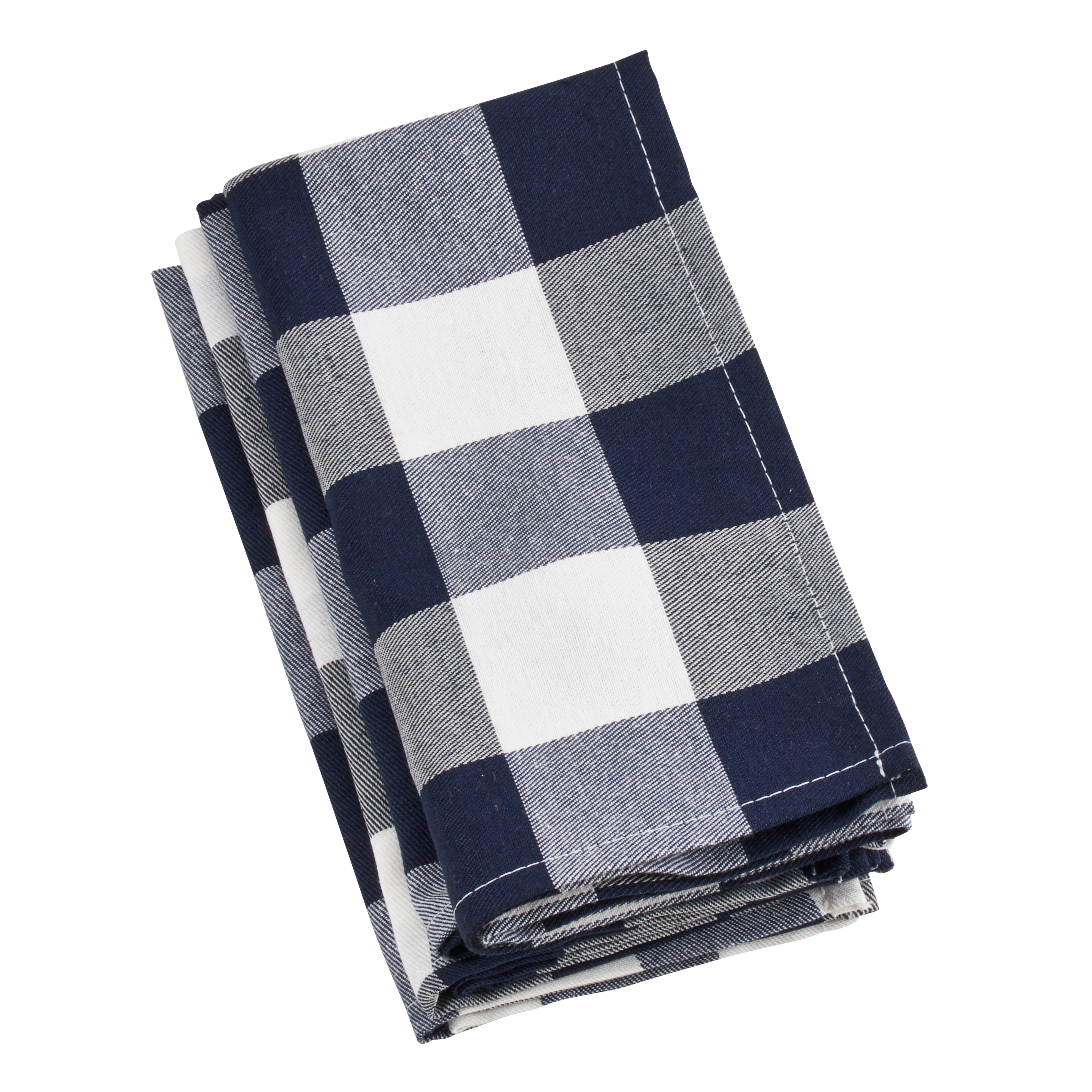 Buffalo Plaid Cotton Blend Table Napkins, Set of 4