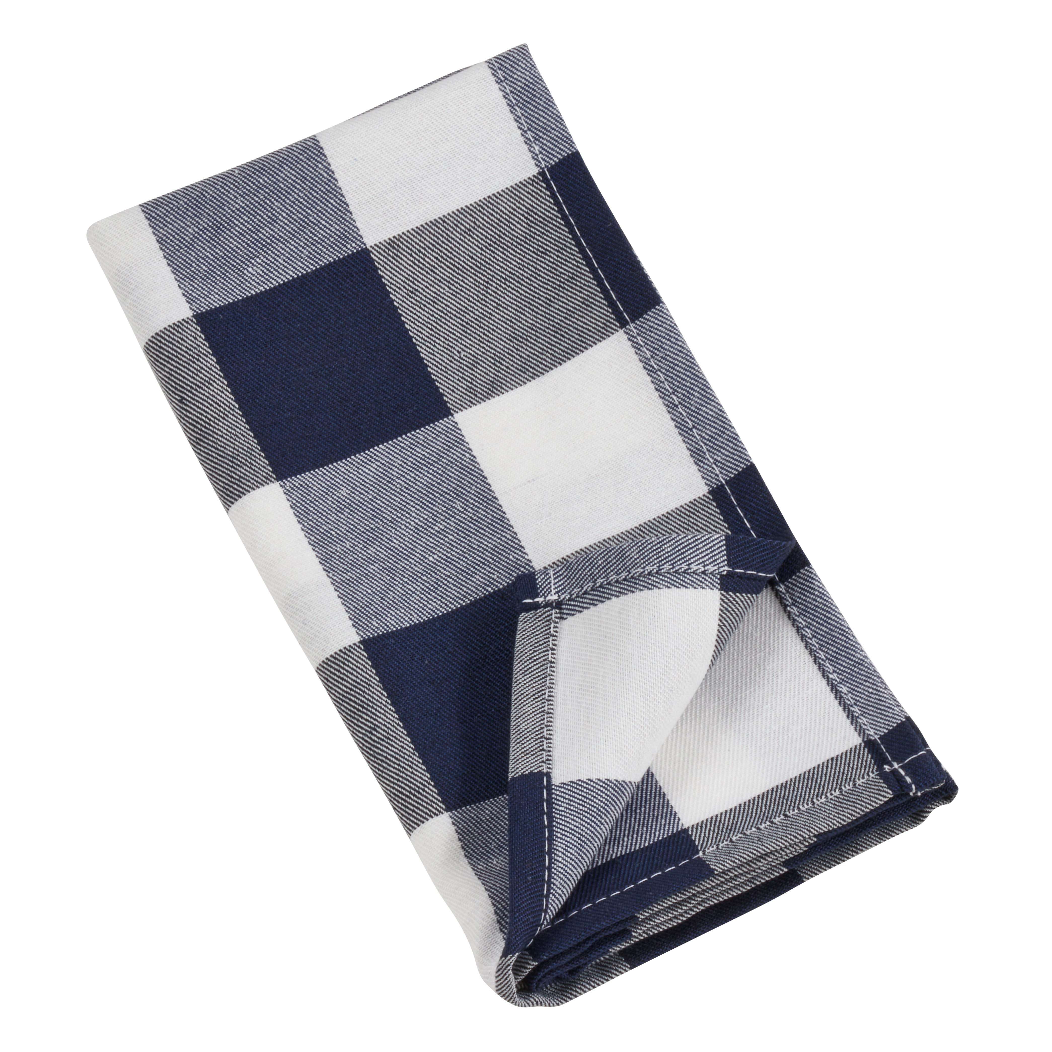 Buffalo Plaid Cotton Blend Table Napkins, Set of 4