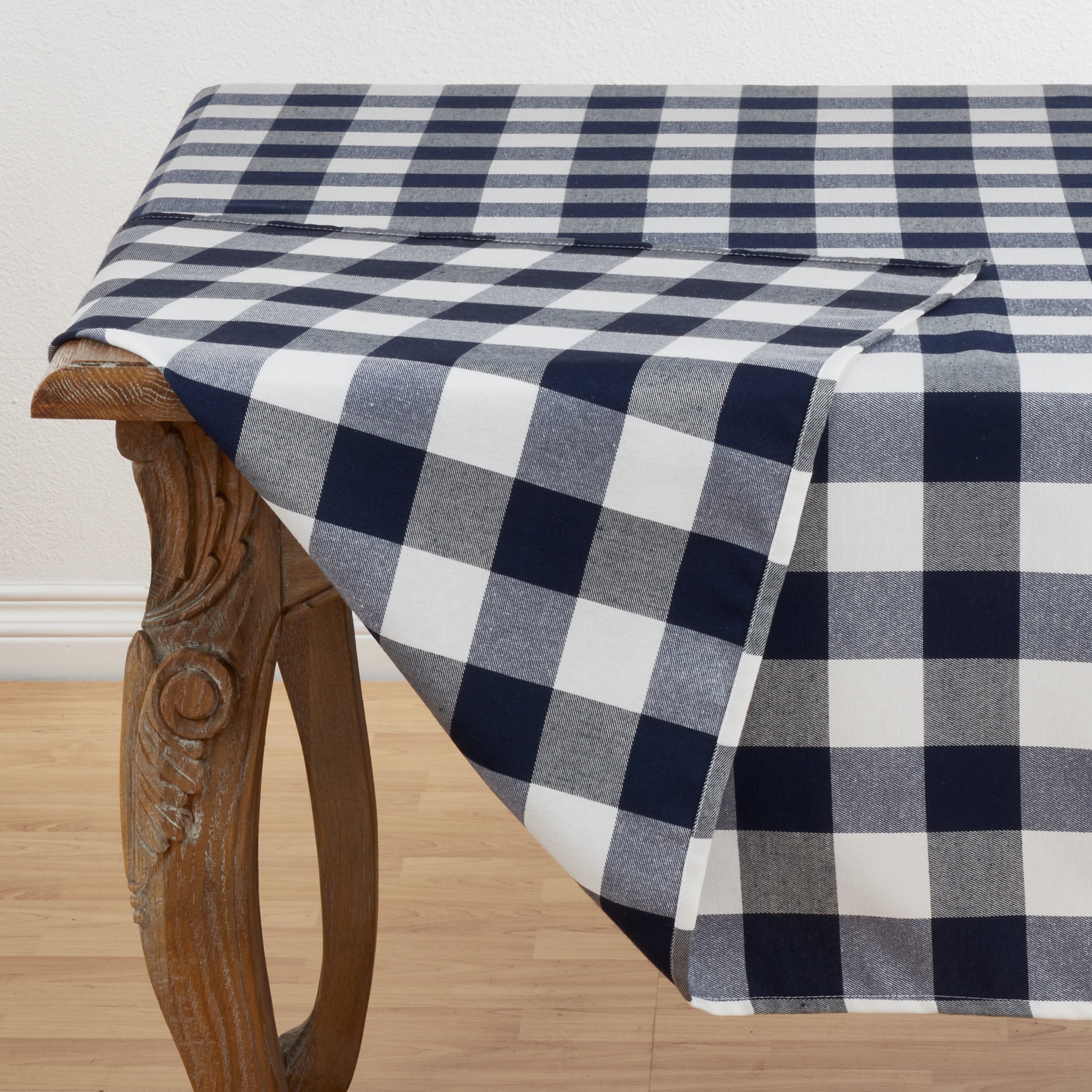 Cotton Blend Buffalo Plaid Tablecloth