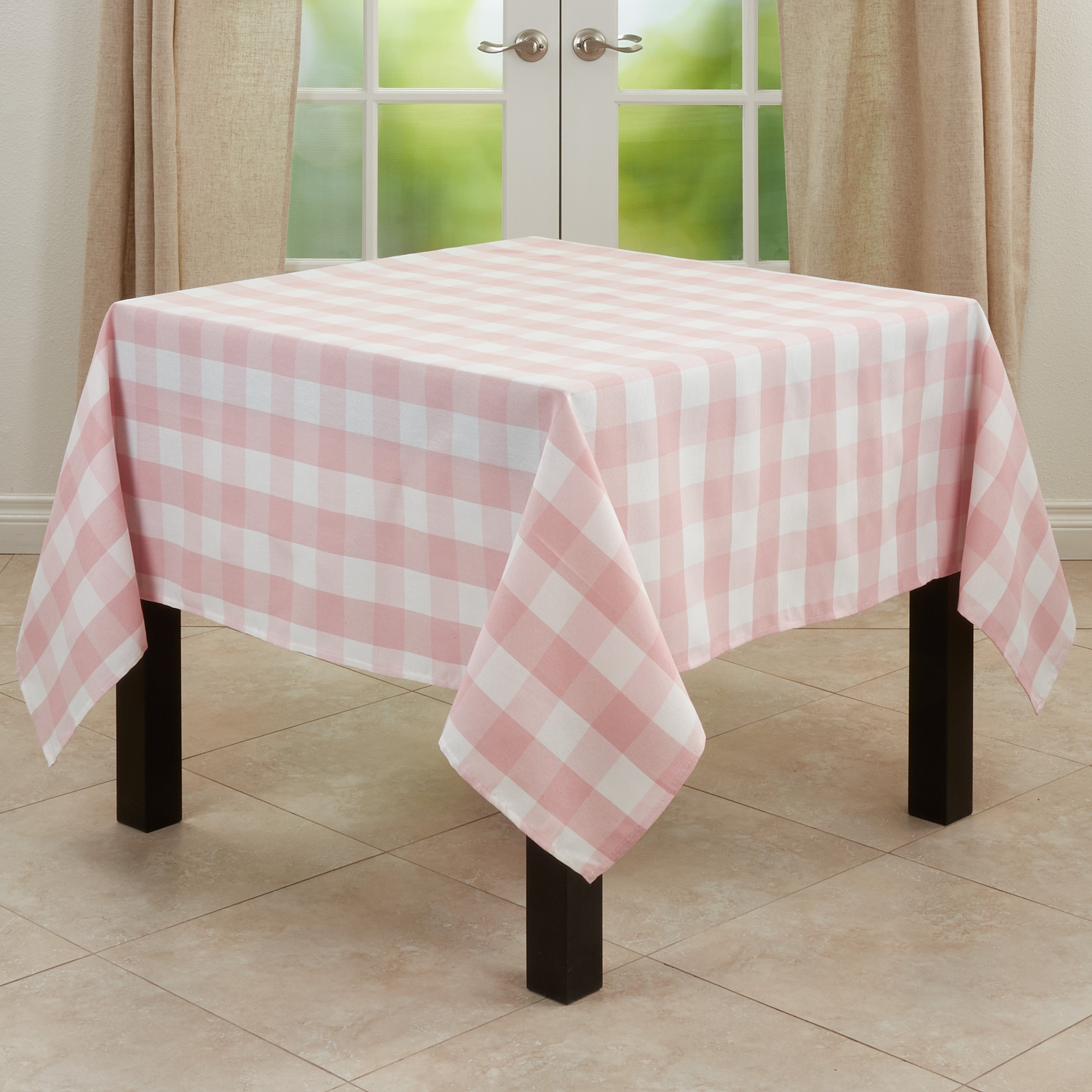 Cotton Blend Buffalo Plaid Tablecloth