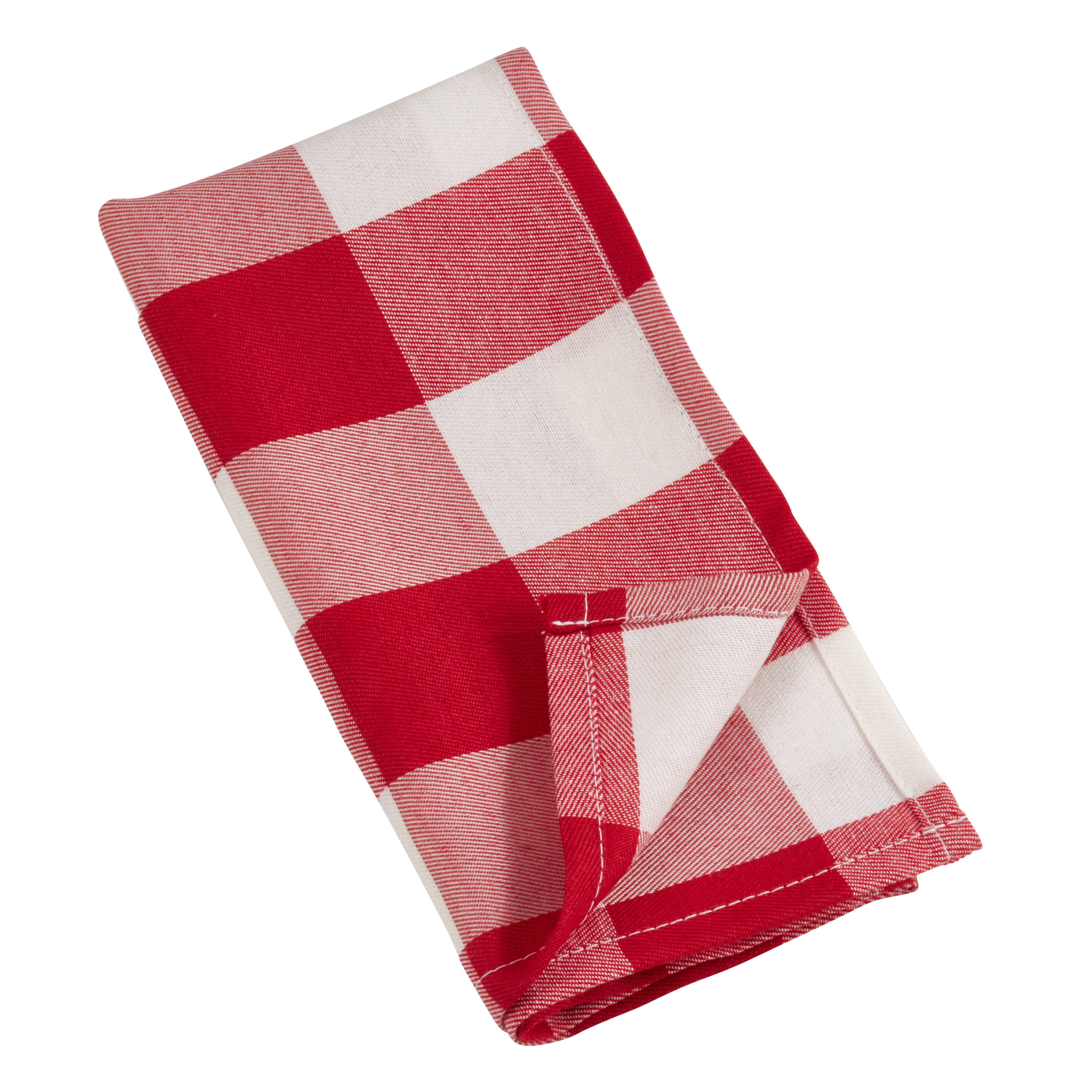 Buffalo Plaid Cotton Blend Table Napkins, Set of 4