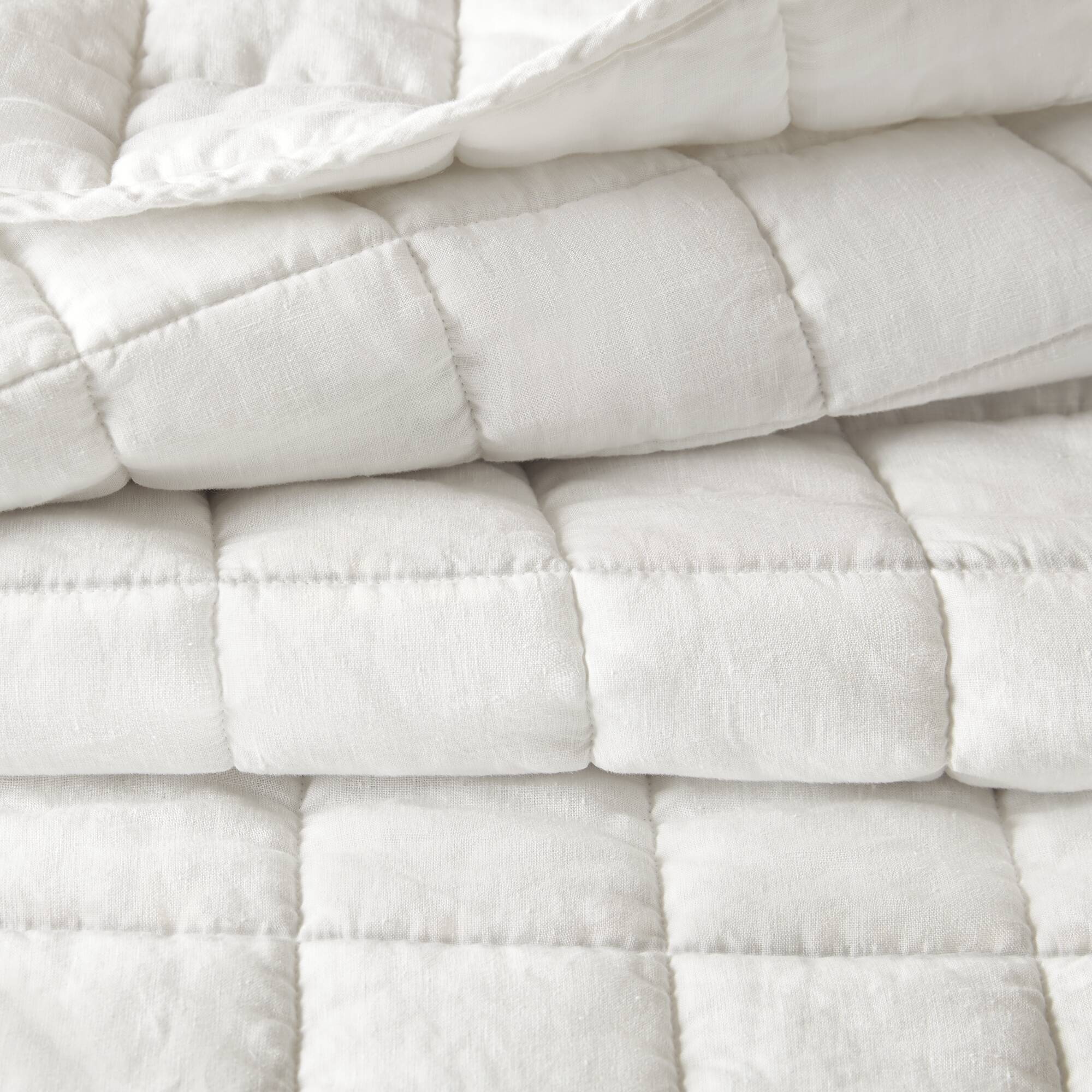 3 Piece Garment Washed French Linen Quilt Set