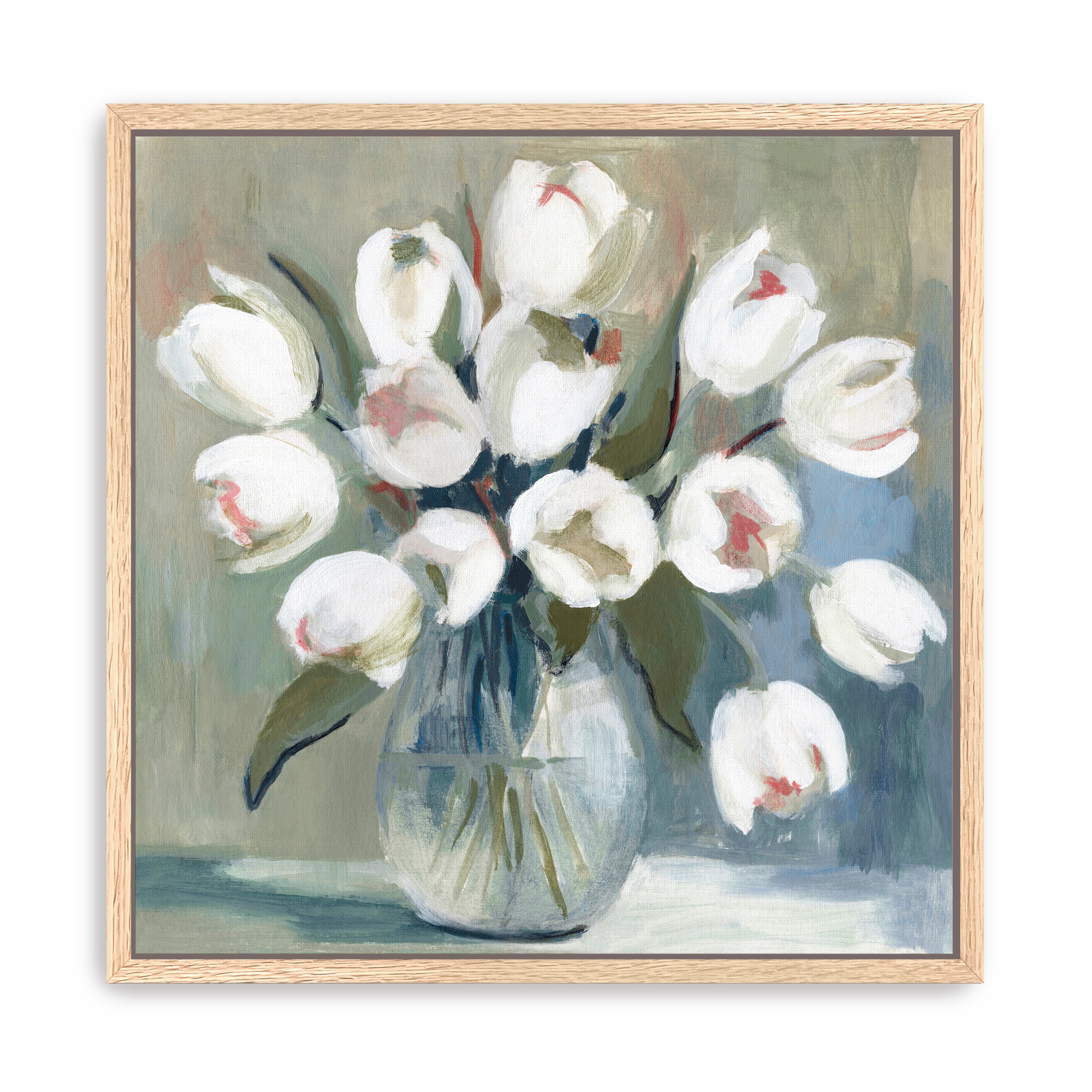 White Tulips Canvas Giclee
