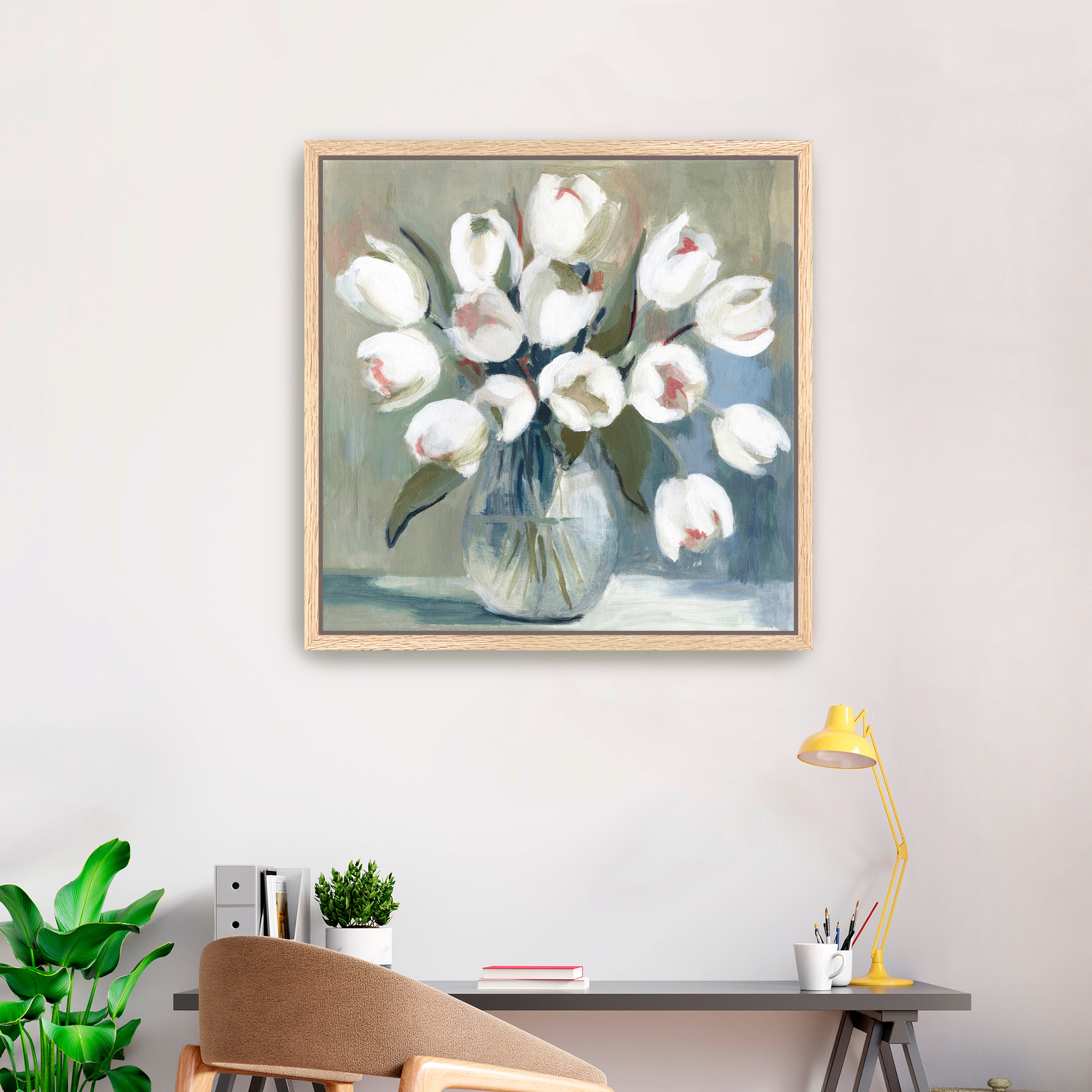 White Tulips Canvas Giclee
