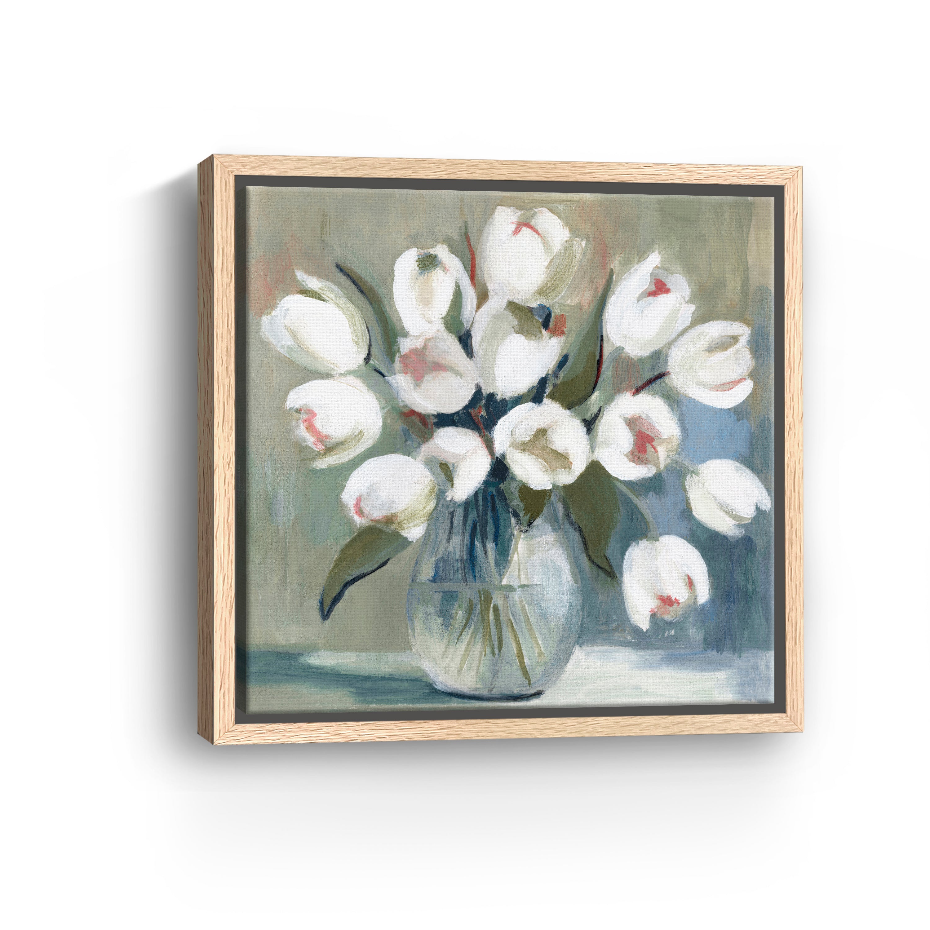 White Tulips Canvas Giclee