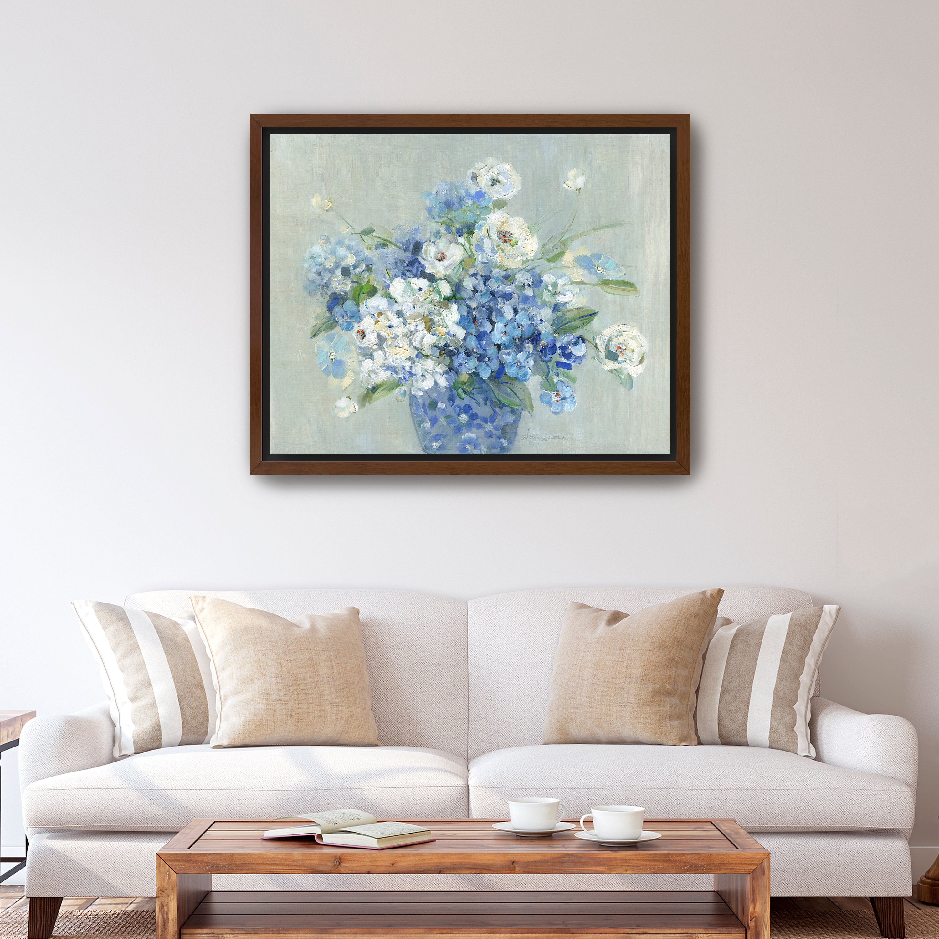 Blue and White Arrangement Canvas Giclee