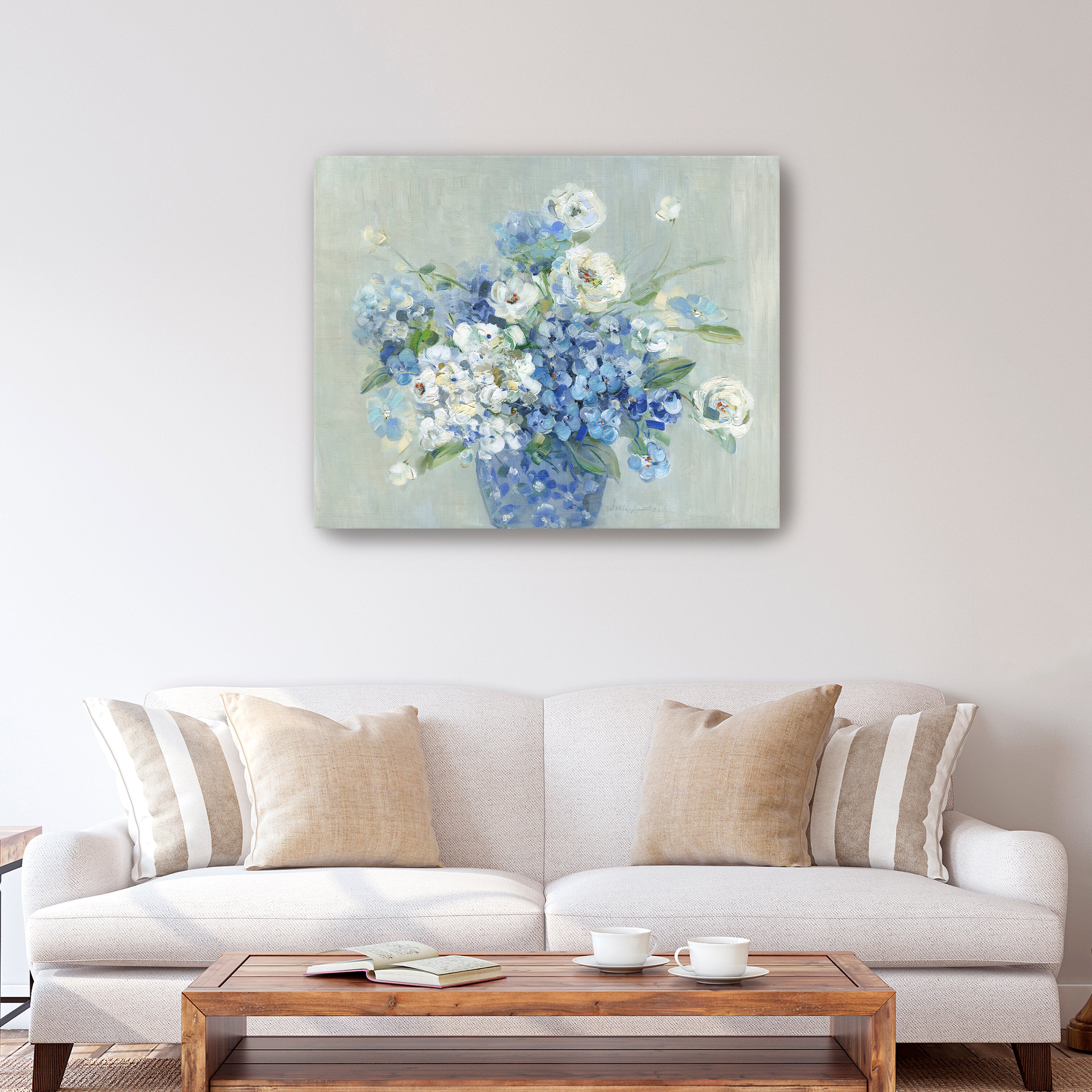 Blue and White Arrangement Canvas Giclee