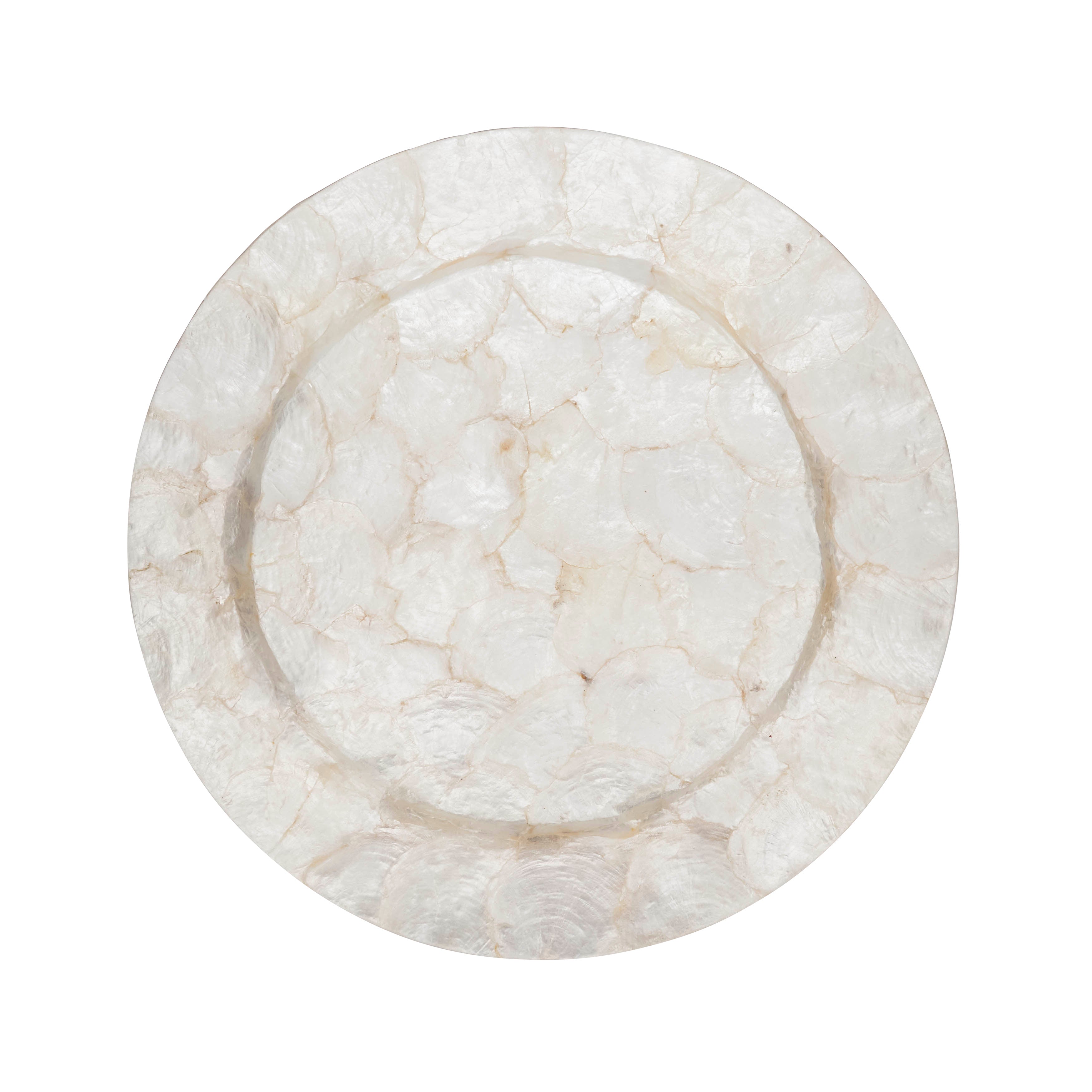 Elegant Wavy Capiz Charger, Set of 4
