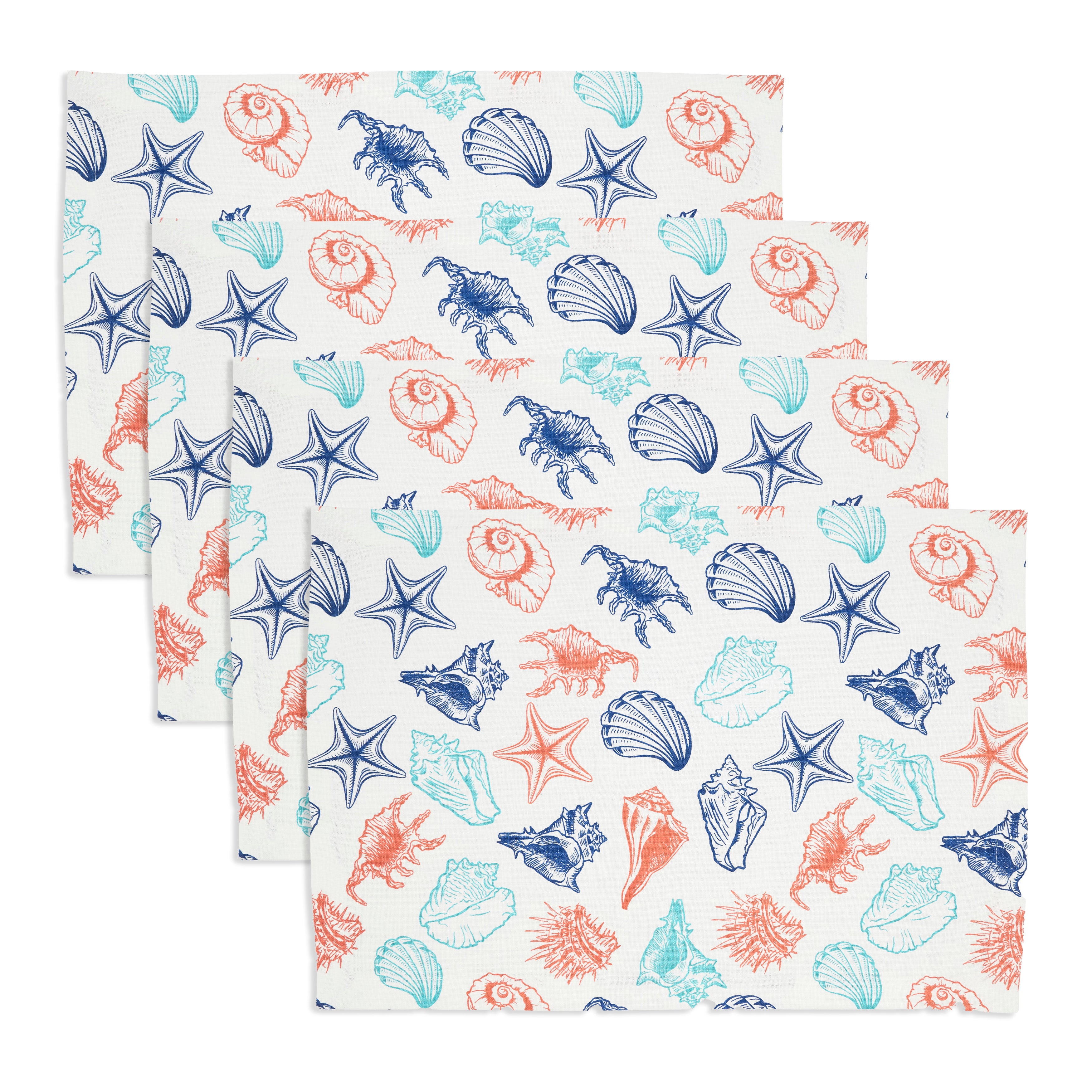 Ocean Breeze Sea Shells Placemat, Set of 4