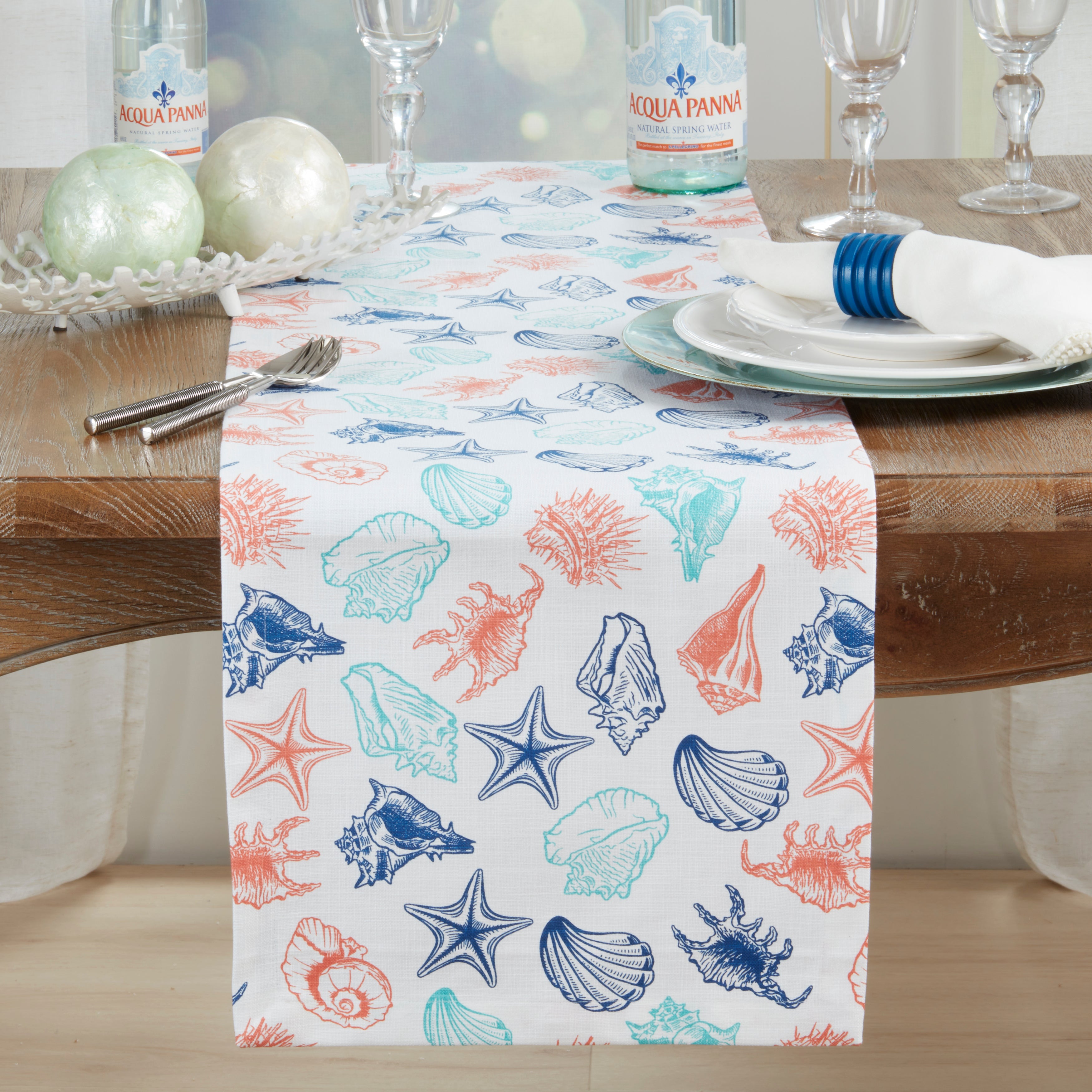 Ocean Breeze Sea Shells Table Runner