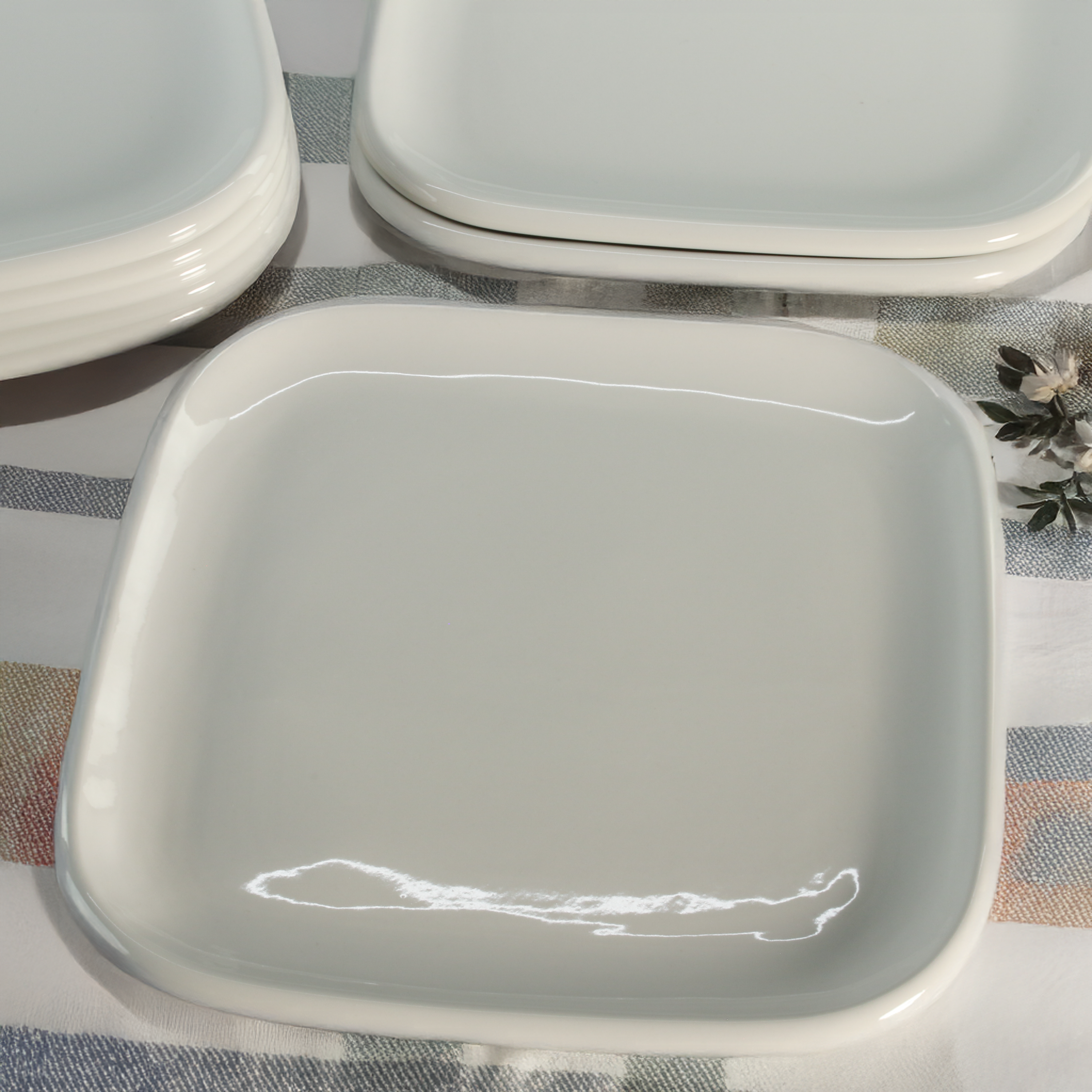 Impulse Square Dinner Plates, Set of 8