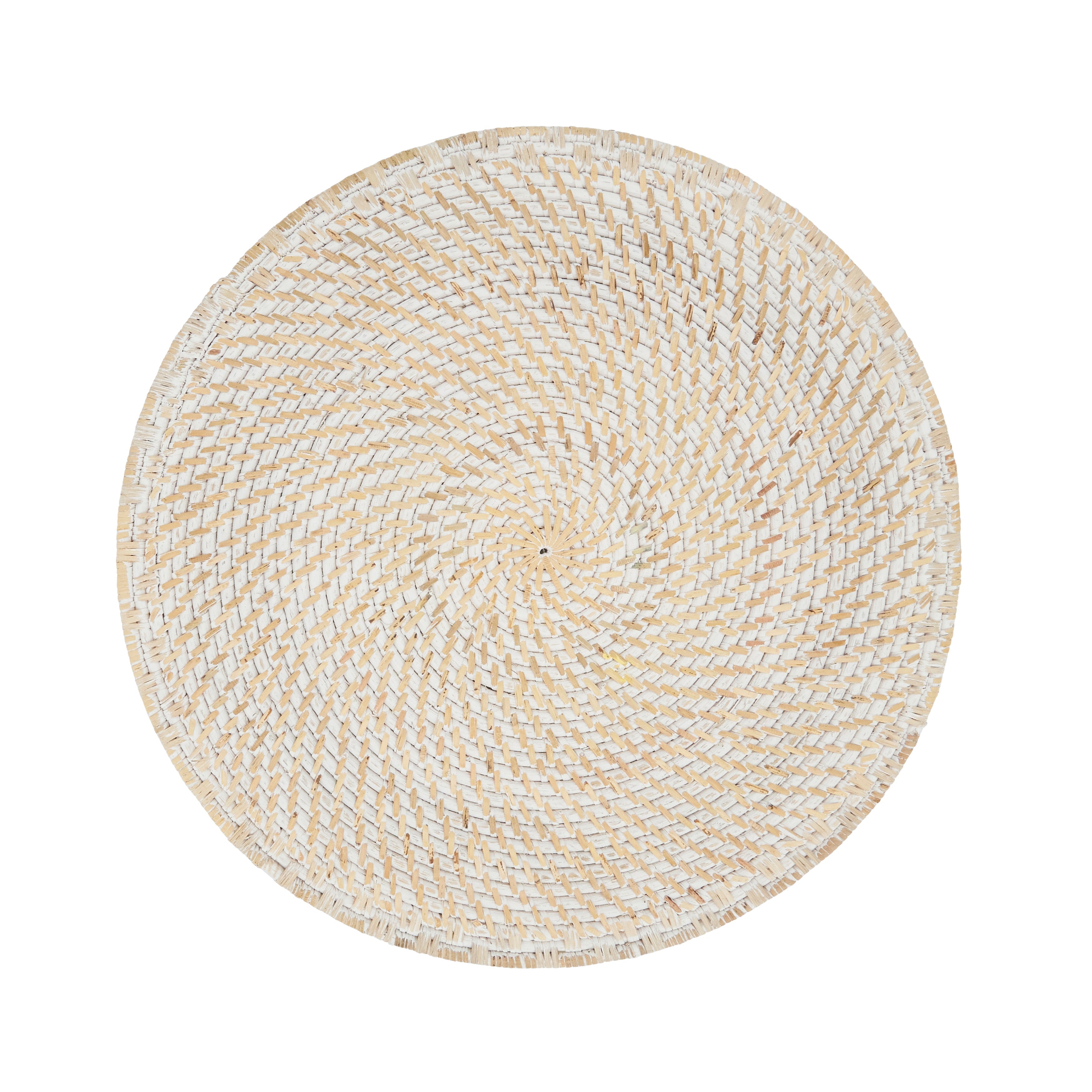 Round Woven Rattan Placemat, Set of 4