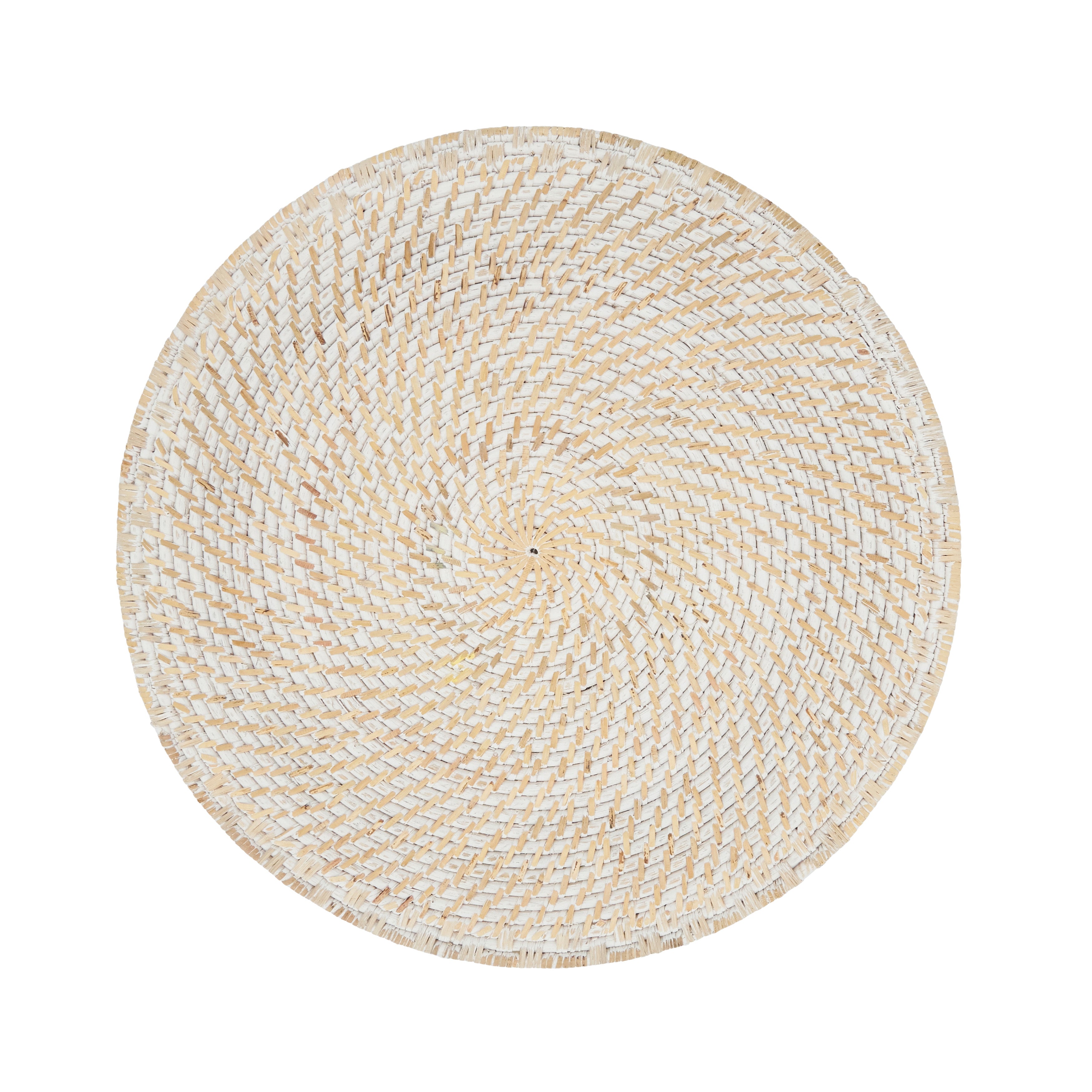 Round Woven Rattan Placemat, Set of 4