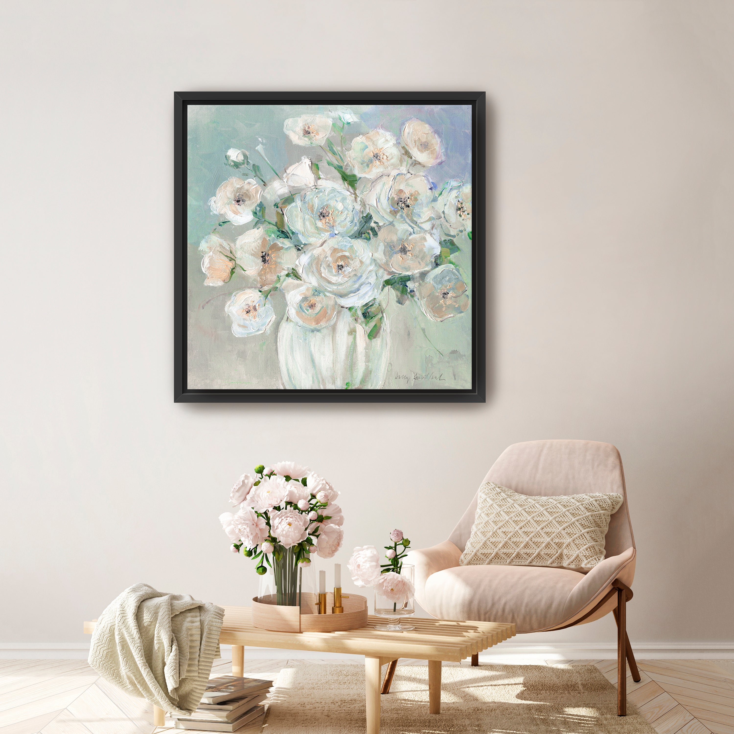 Summery Soft Blooms Canvas Giclee