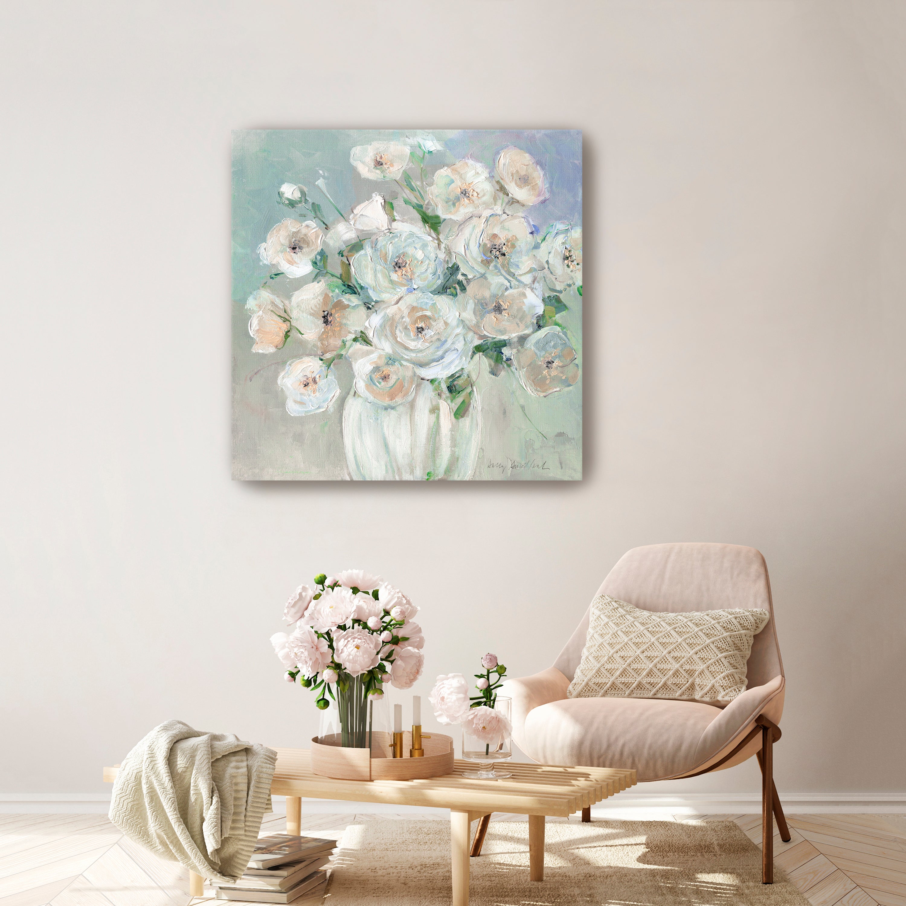 Summery Soft Blooms Canvas Giclee