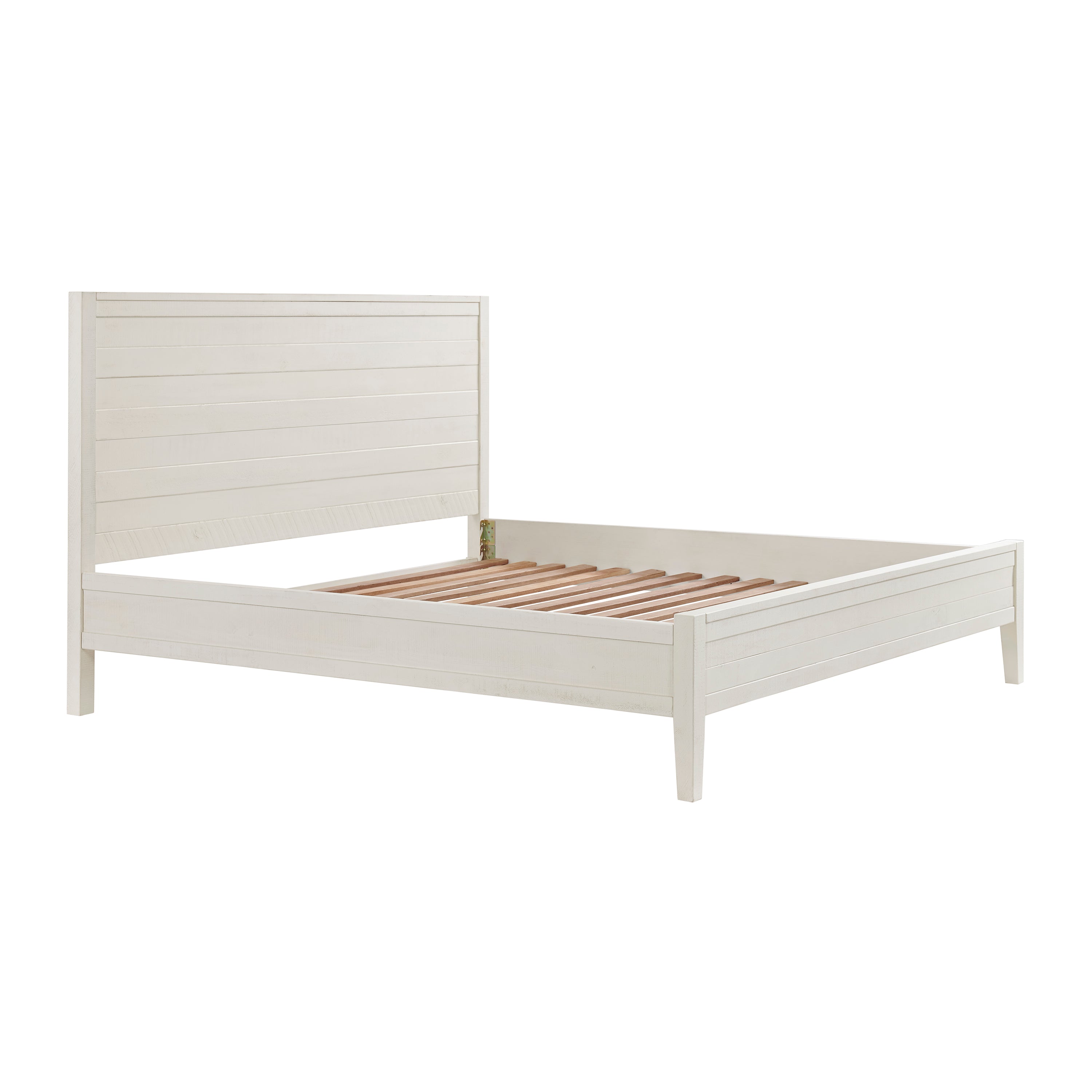 Arden 4-Piece Wood Bedroom Set with Bed, 2-Drawer Nightstand with open shelf, 5-Drawer Chest, 6-Drawer Dresser