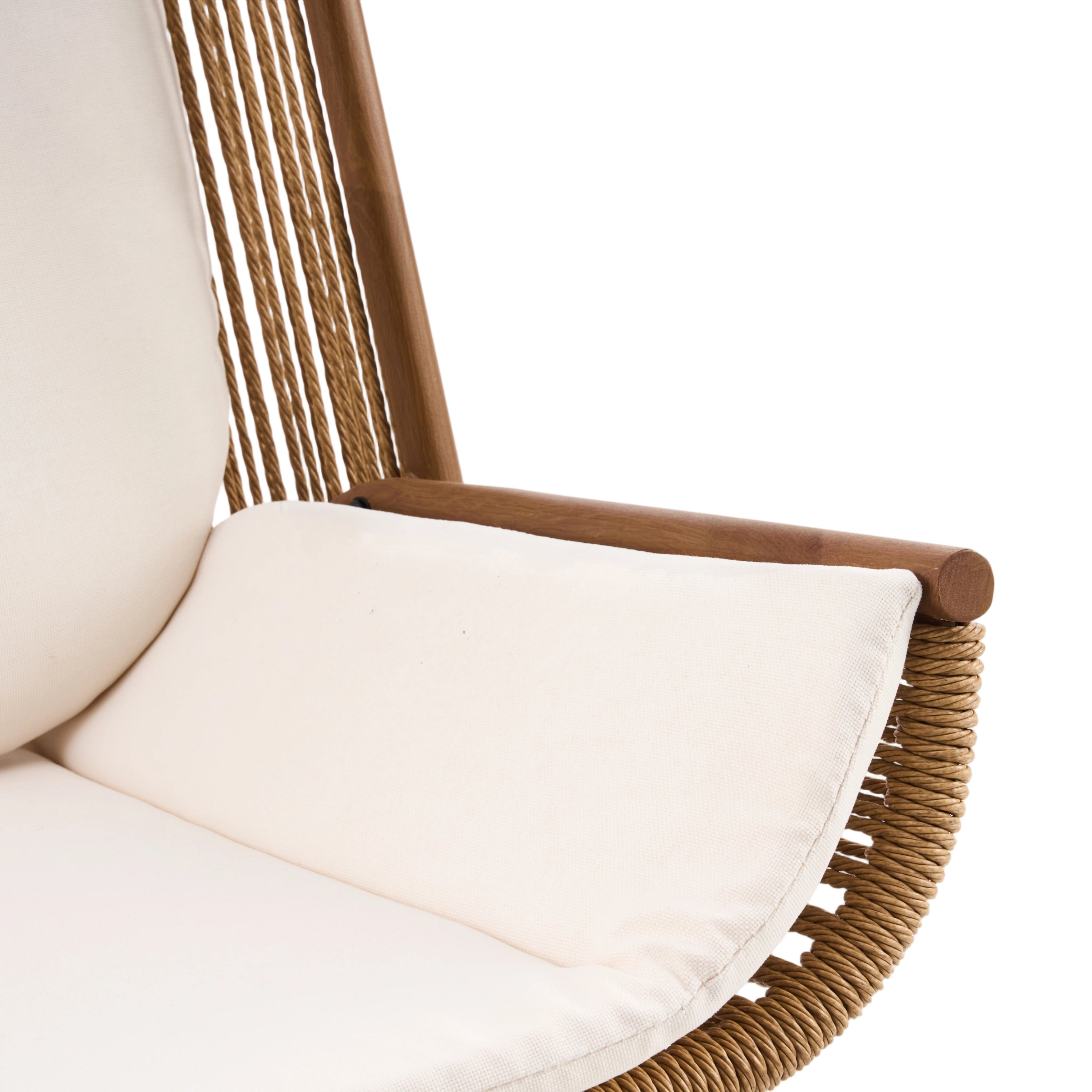 High Square Back Modern Outdoor Rocking Chair