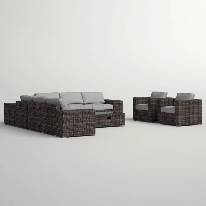 Fully Assembled 8-Person Outdoor Seating Set