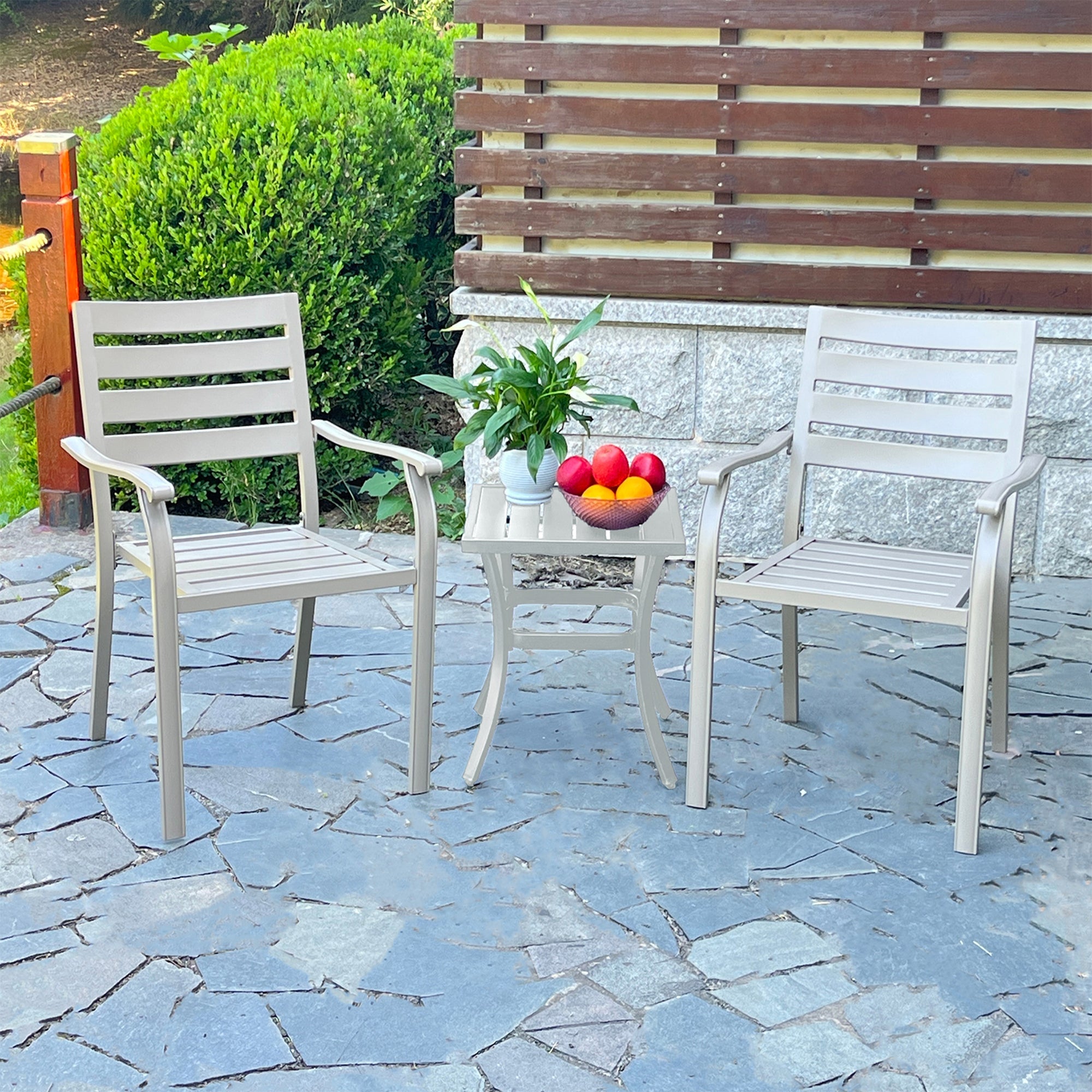 Vireo lron Terrace Dining Chairs, Set of 2