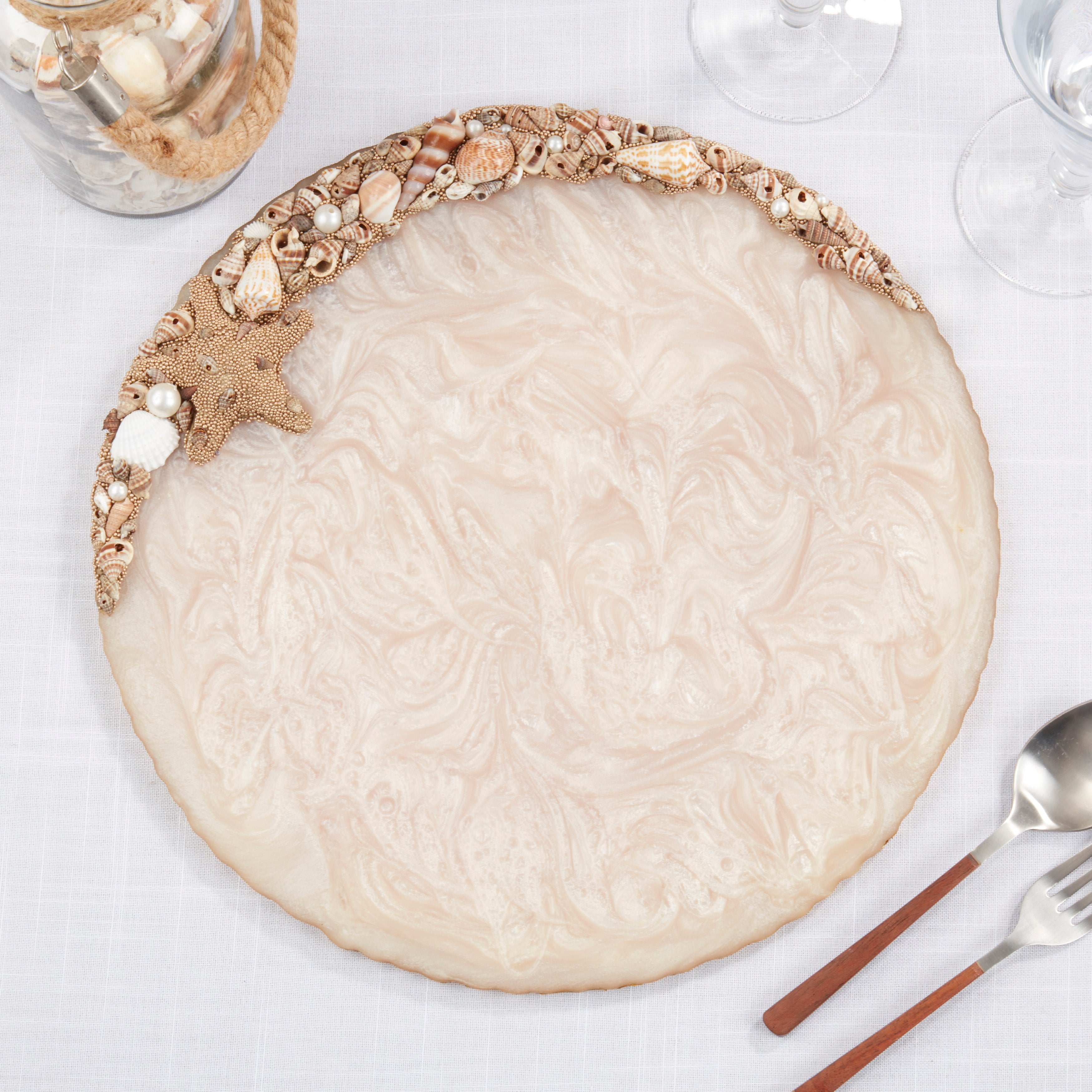 Resin Enchanted Seashell Placemat, Set of 4