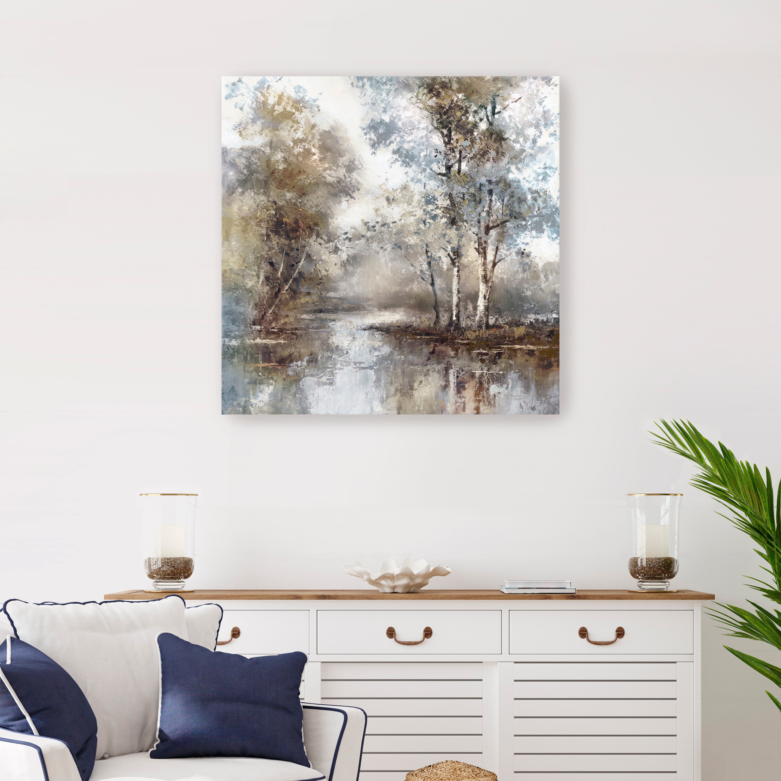 Meandering River Canvas Giclee