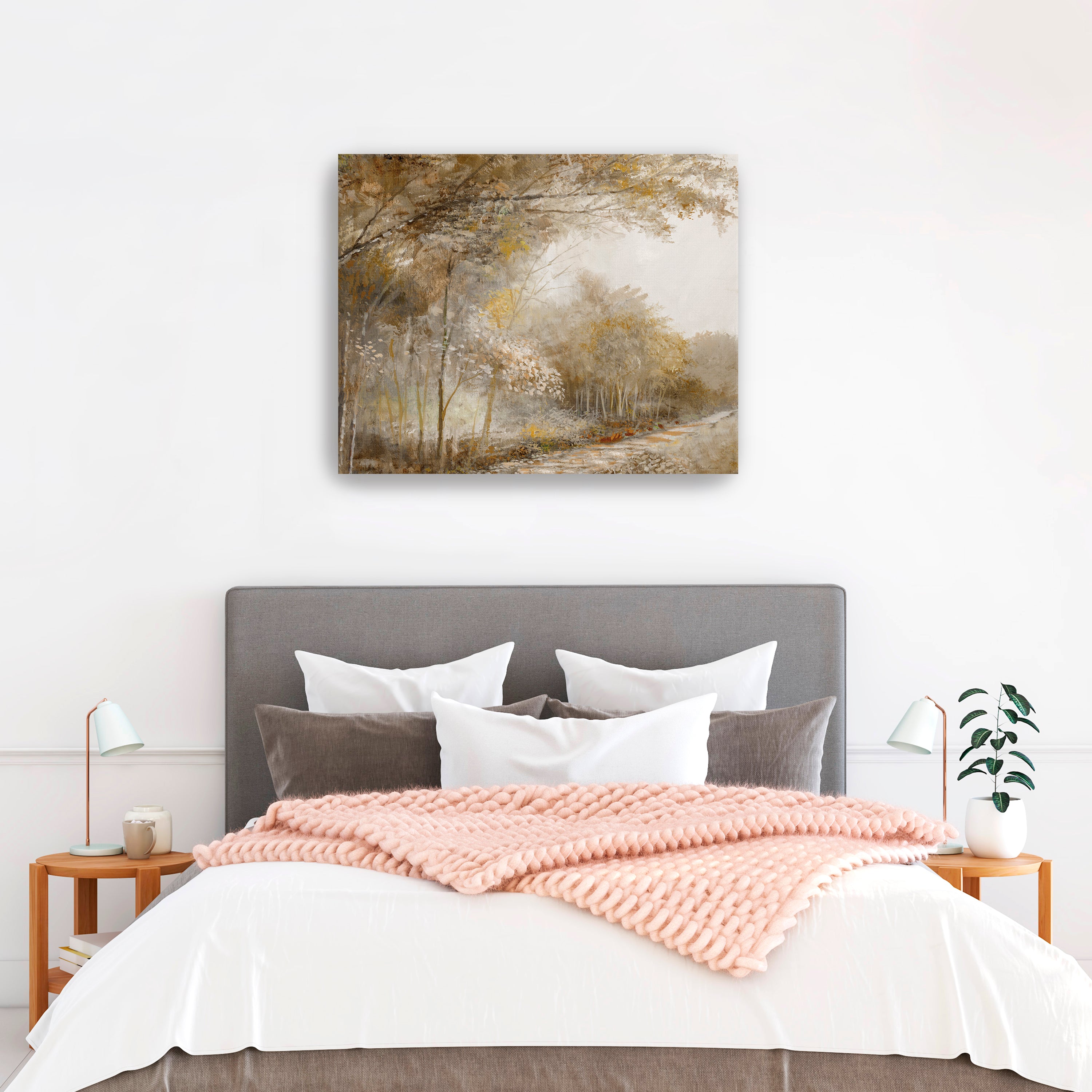 Autumn Forest Park Canvas Giclee