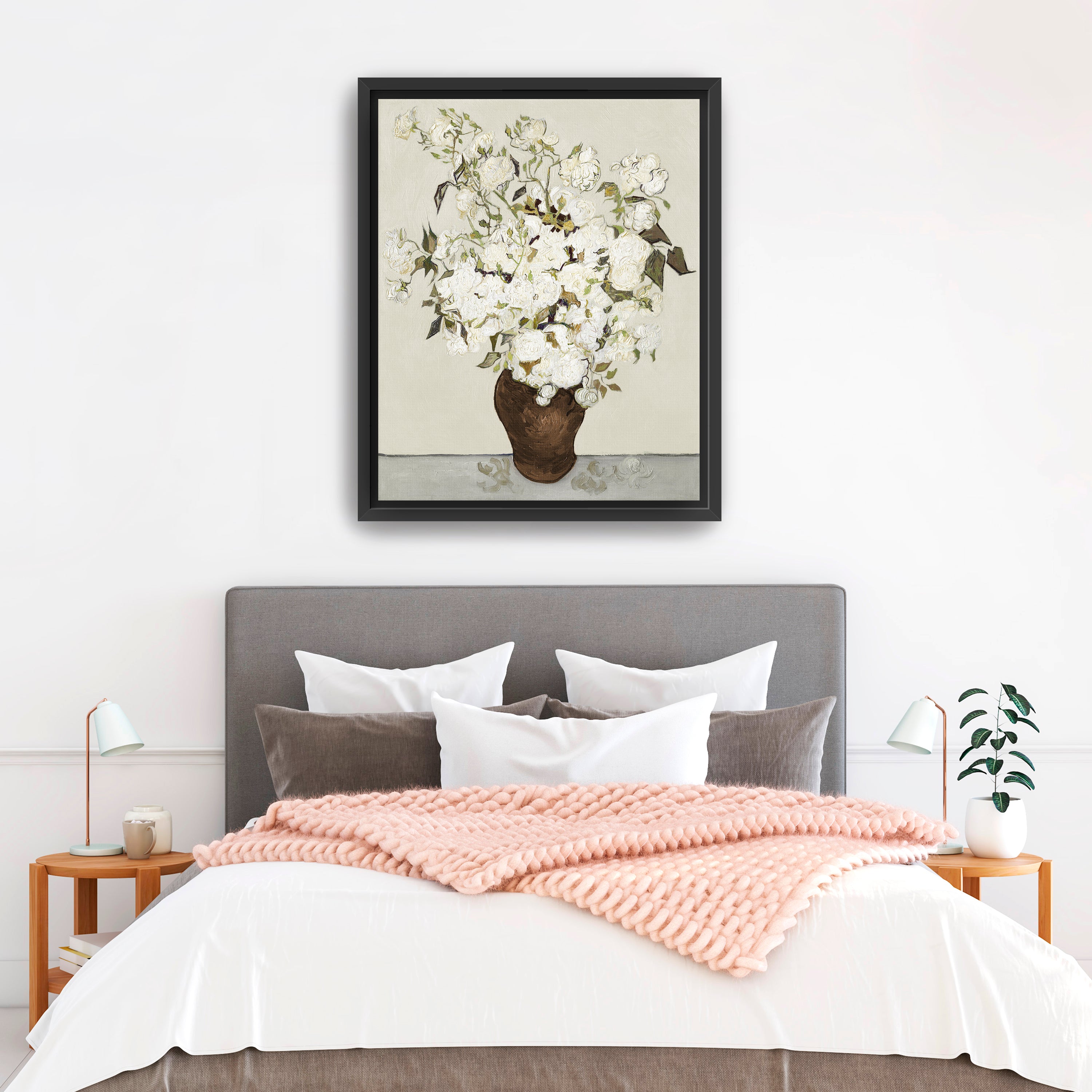 Neutral Roses Canvas Giclee