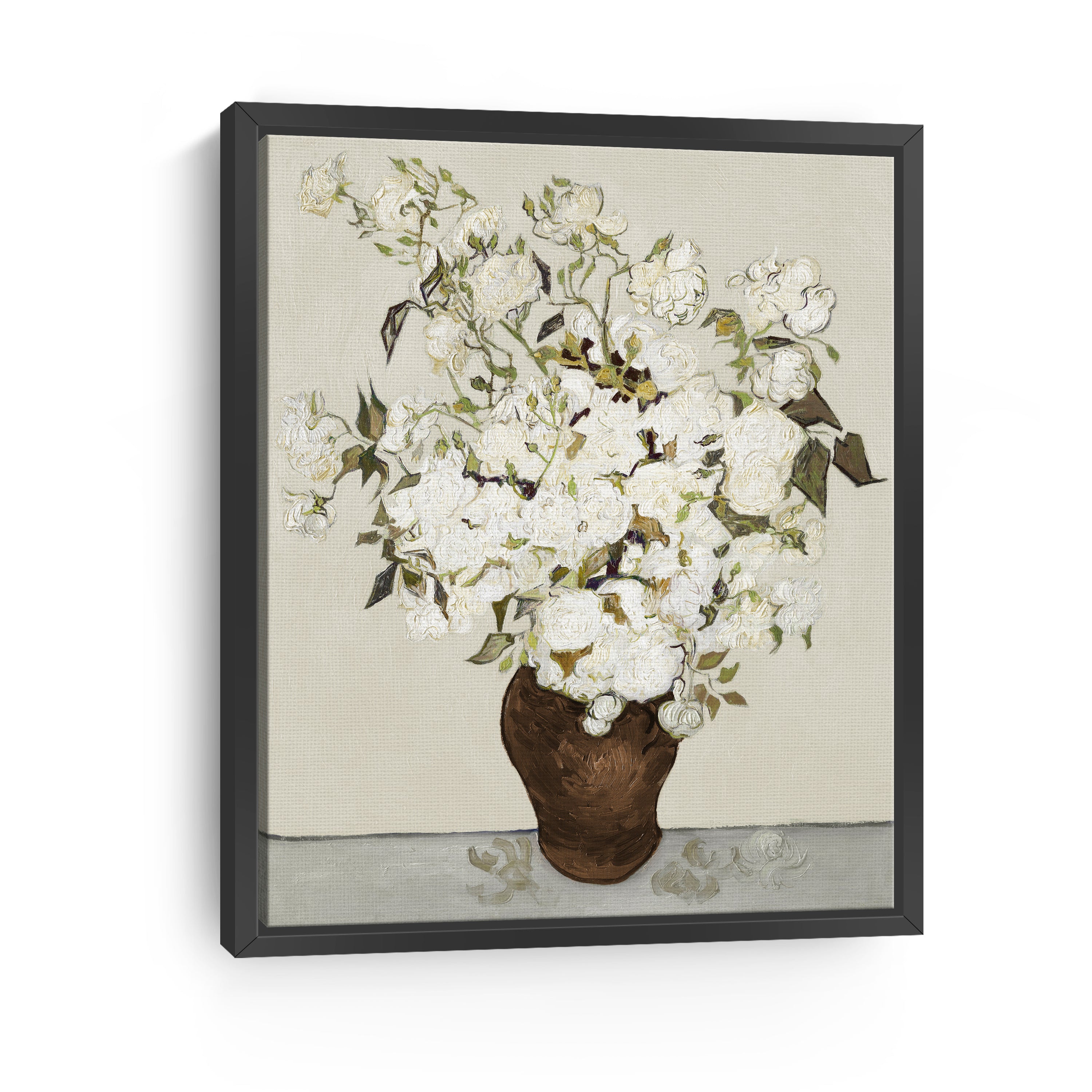 Neutral Roses Canvas Giclee