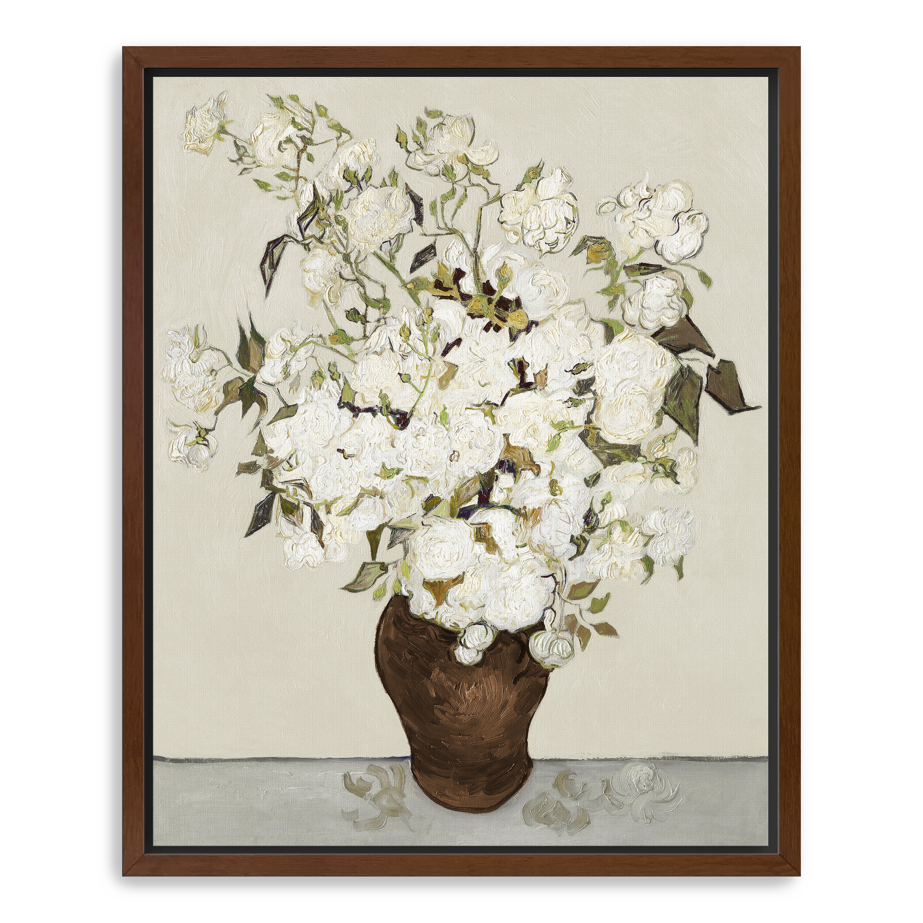 Neutral Roses Canvas Giclee